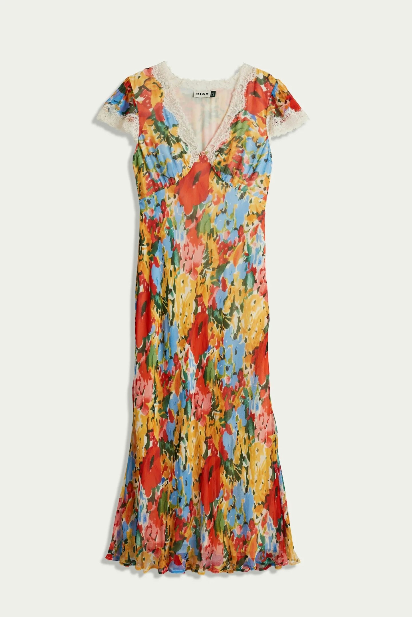 Rixo Clarice Chiffon Midi Dress