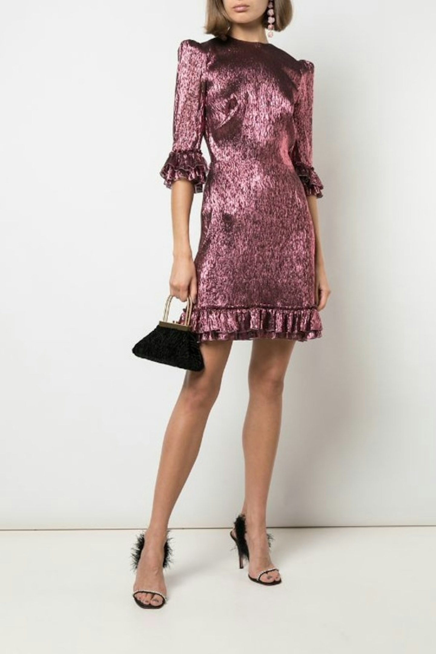 Rent Rhinestone-embellished satin mini dress - THE ATTICO
