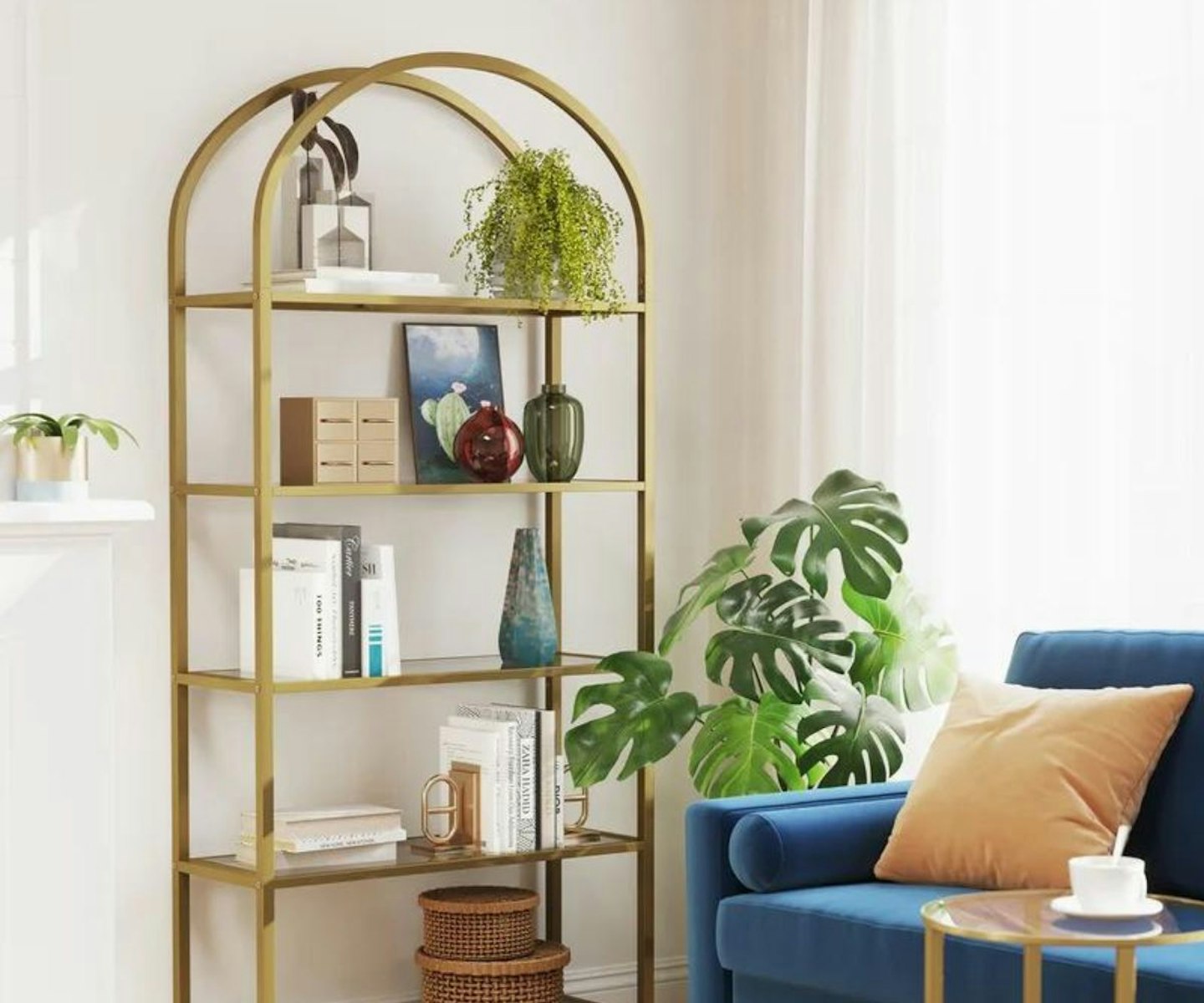 Barbera Steel Etagere Bookcase