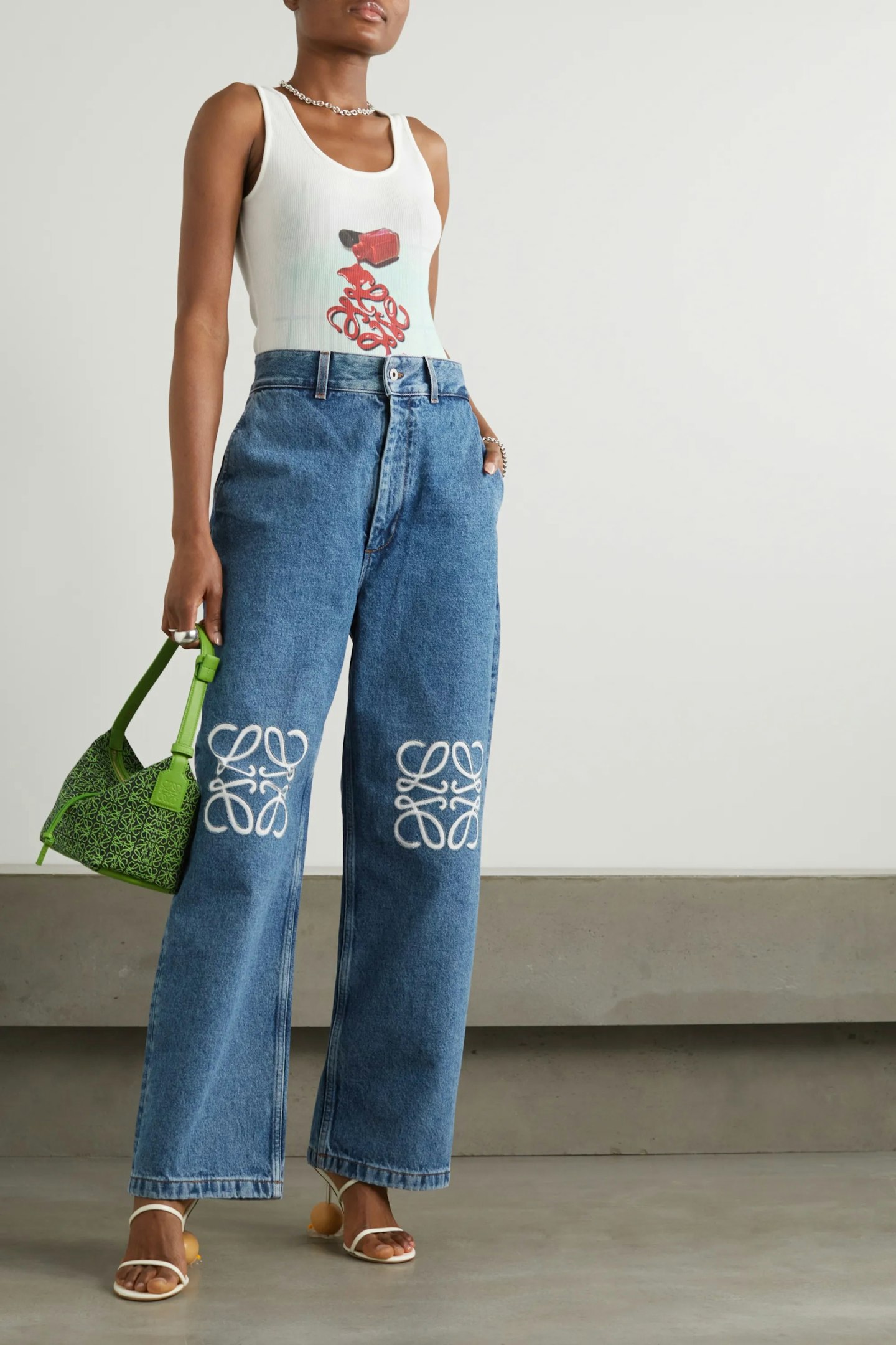 Loewe, Logo High Rise Jeans