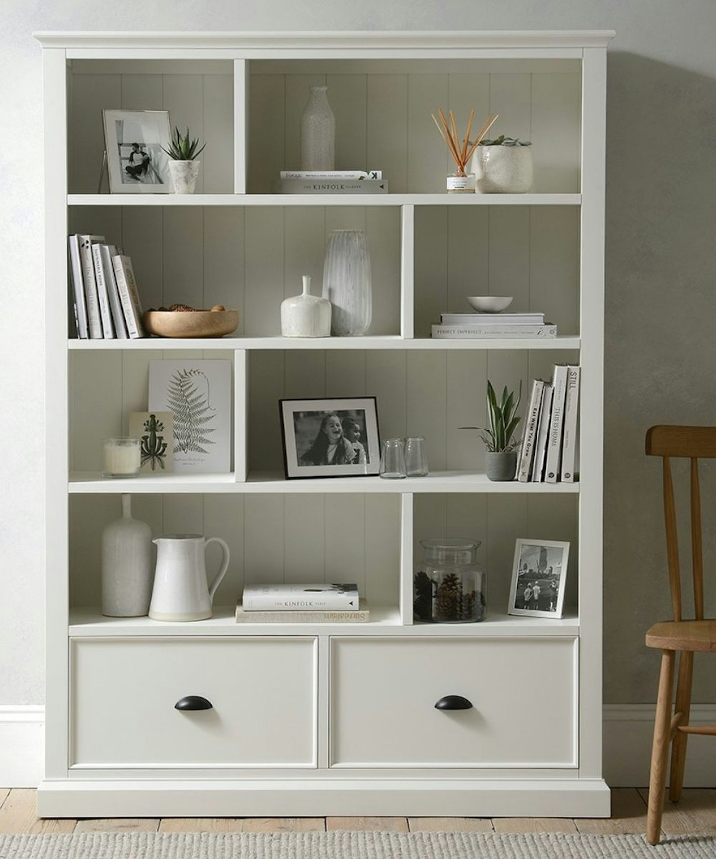 Cotswold Company Stow Warm White Large Bookcase with Drawers