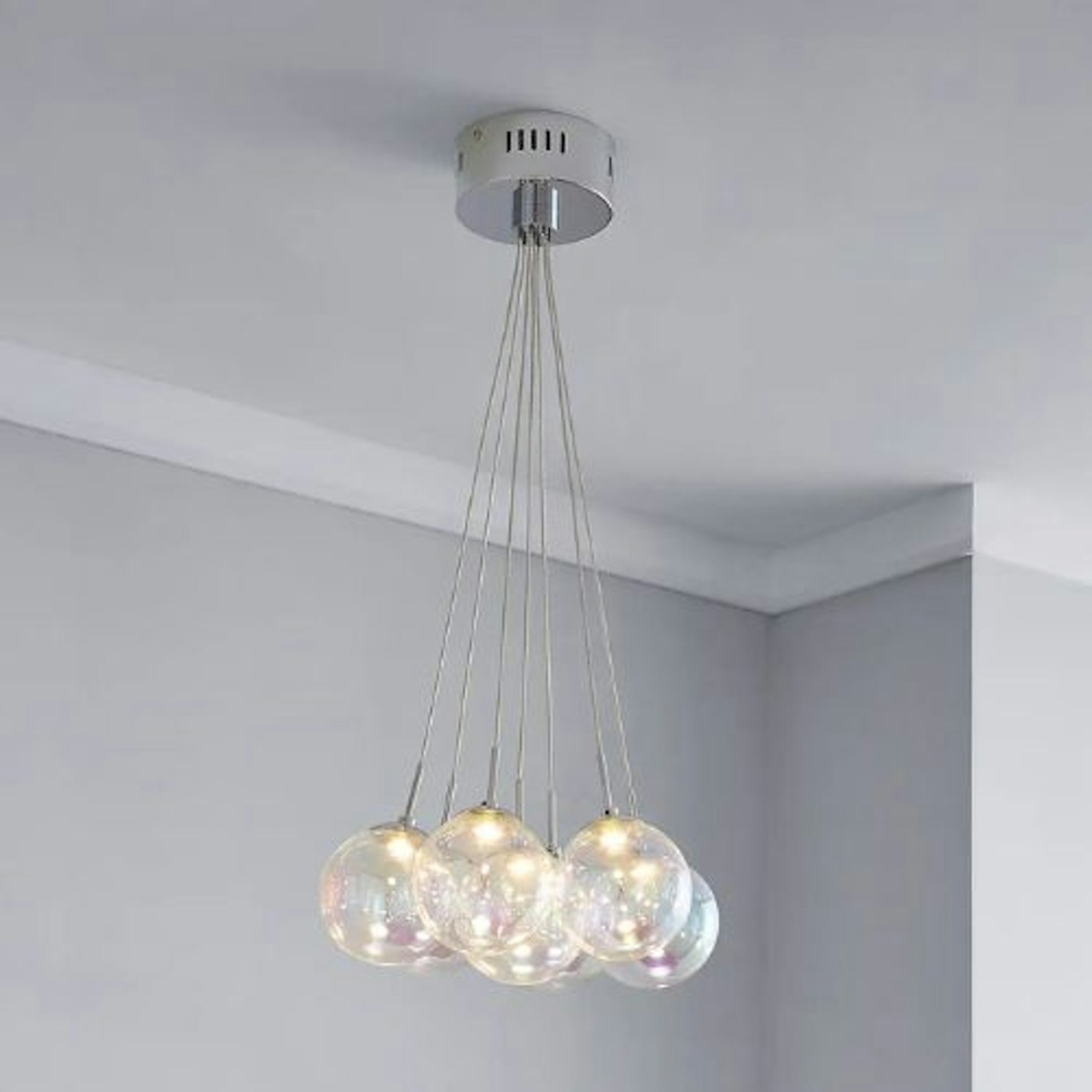 Elmira 7 Light Bubble Glass Cluster Ceiling Fitting