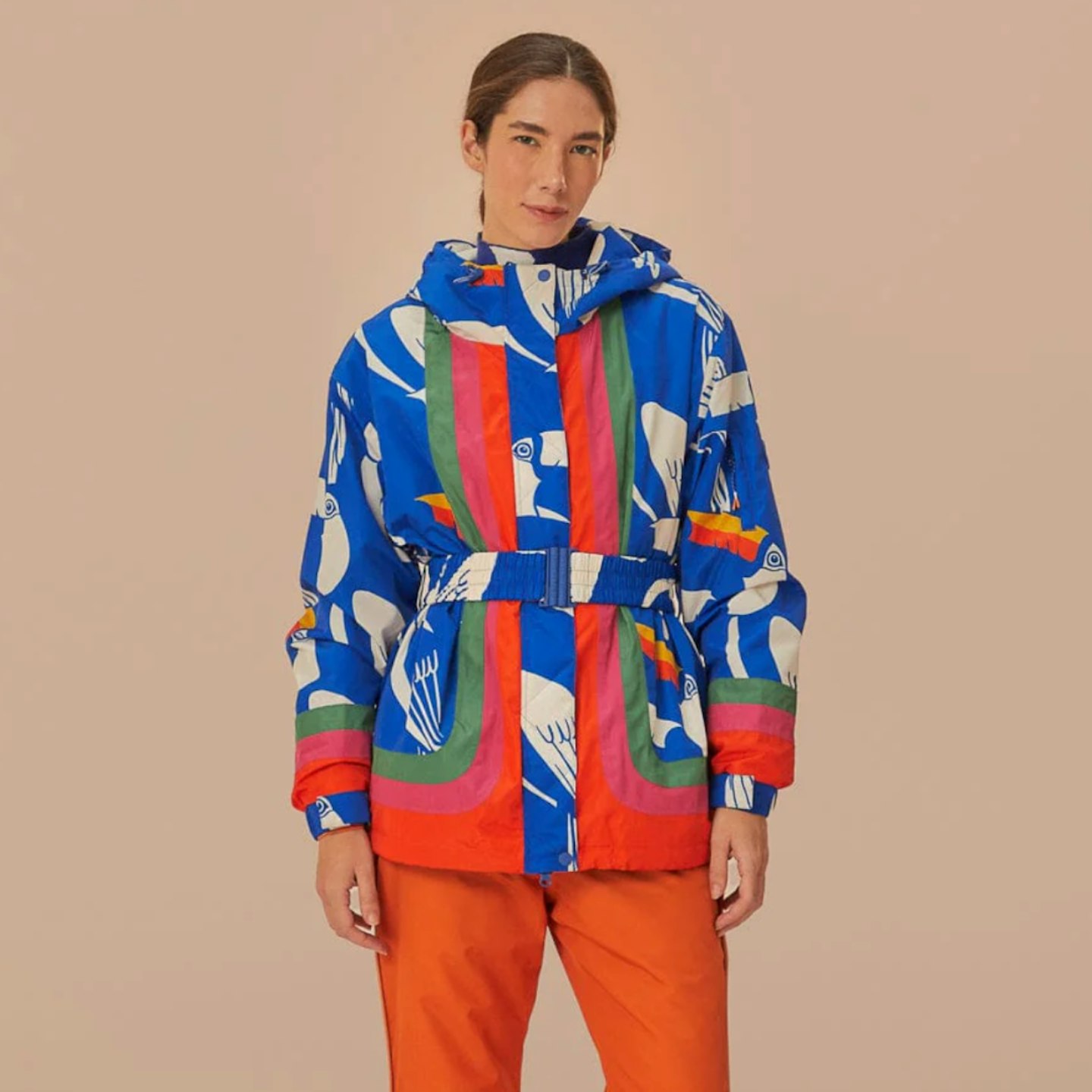 FARM Rio blue toucans ski jacket