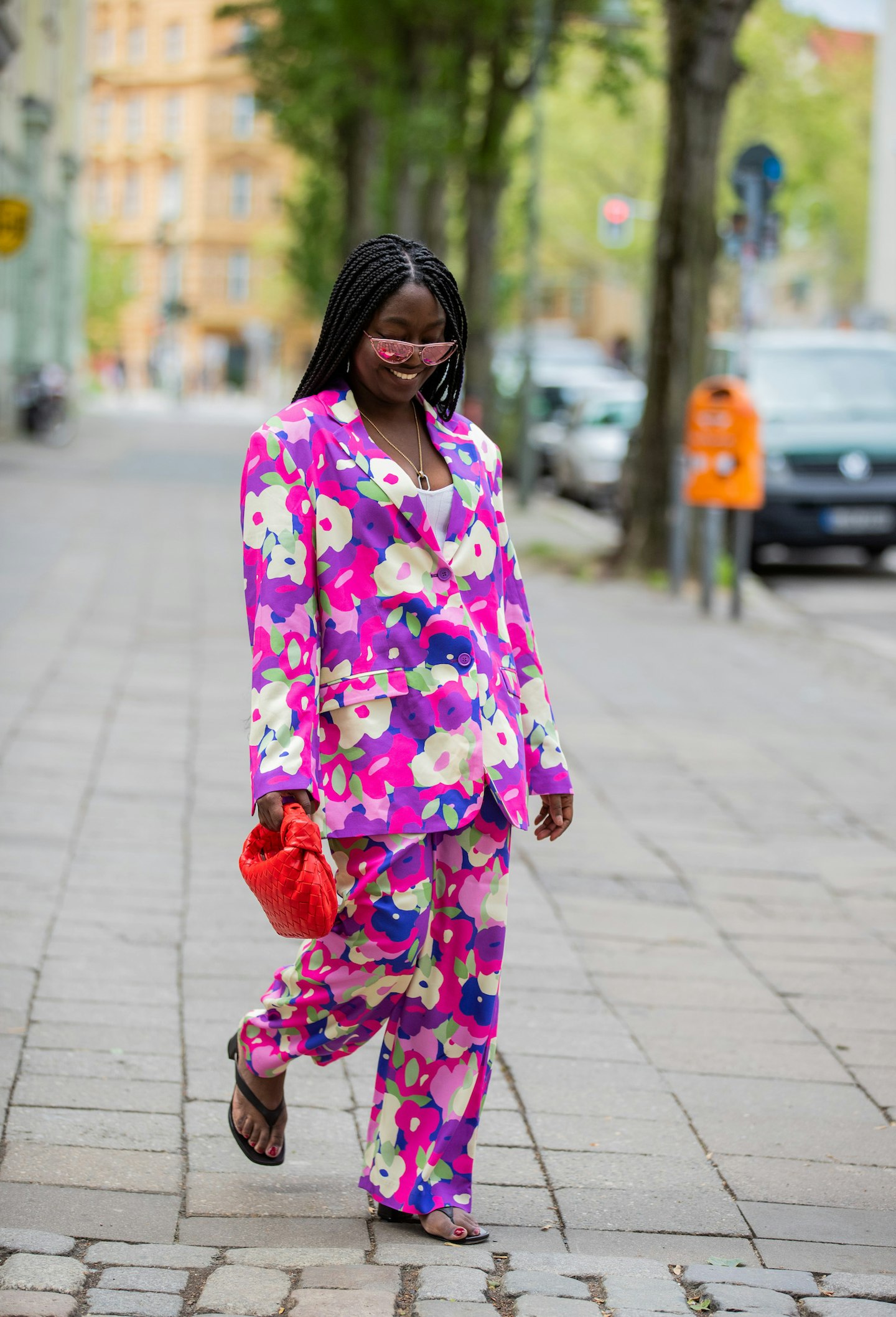 Street style wearing suit