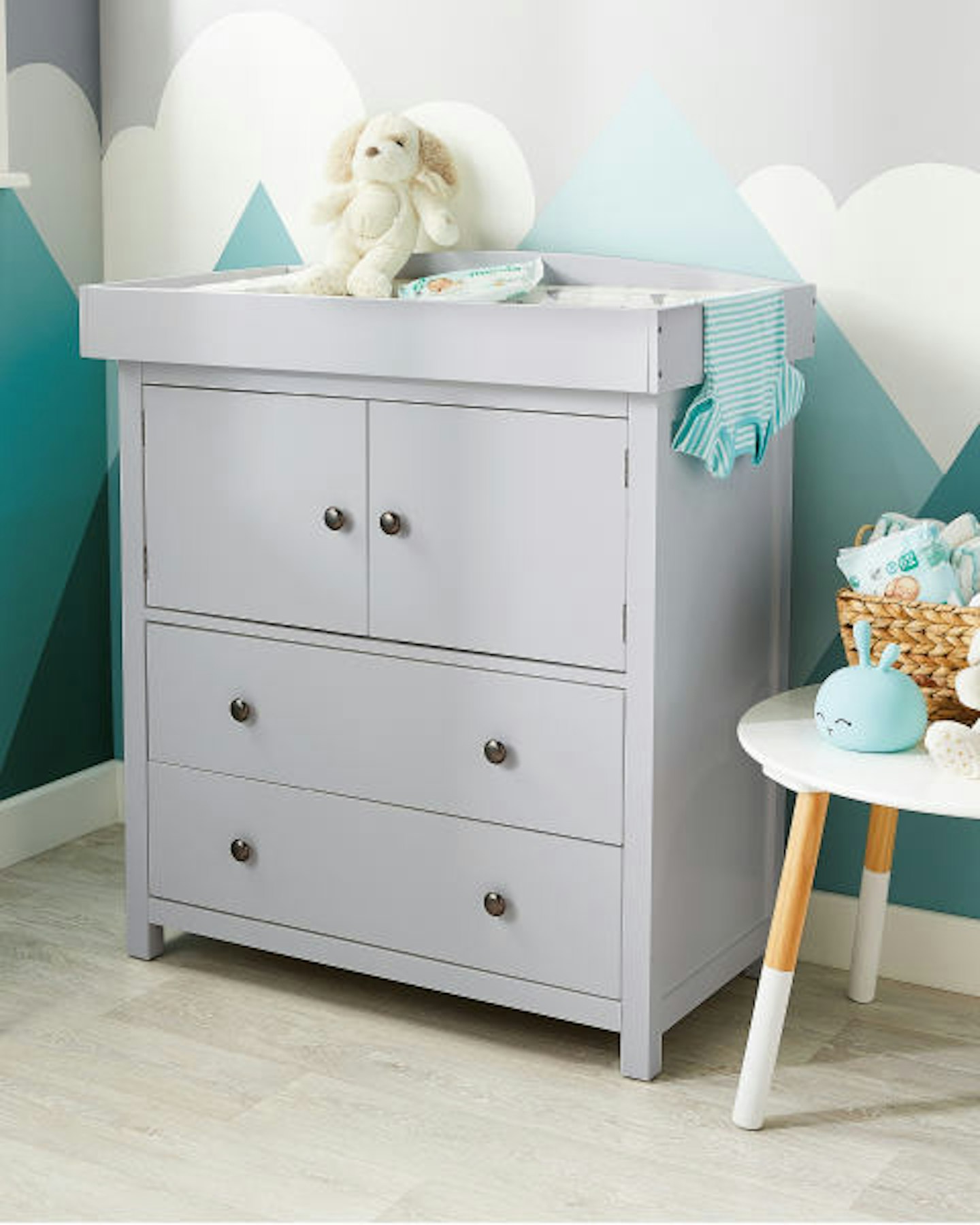 Grey Baby Changing Table