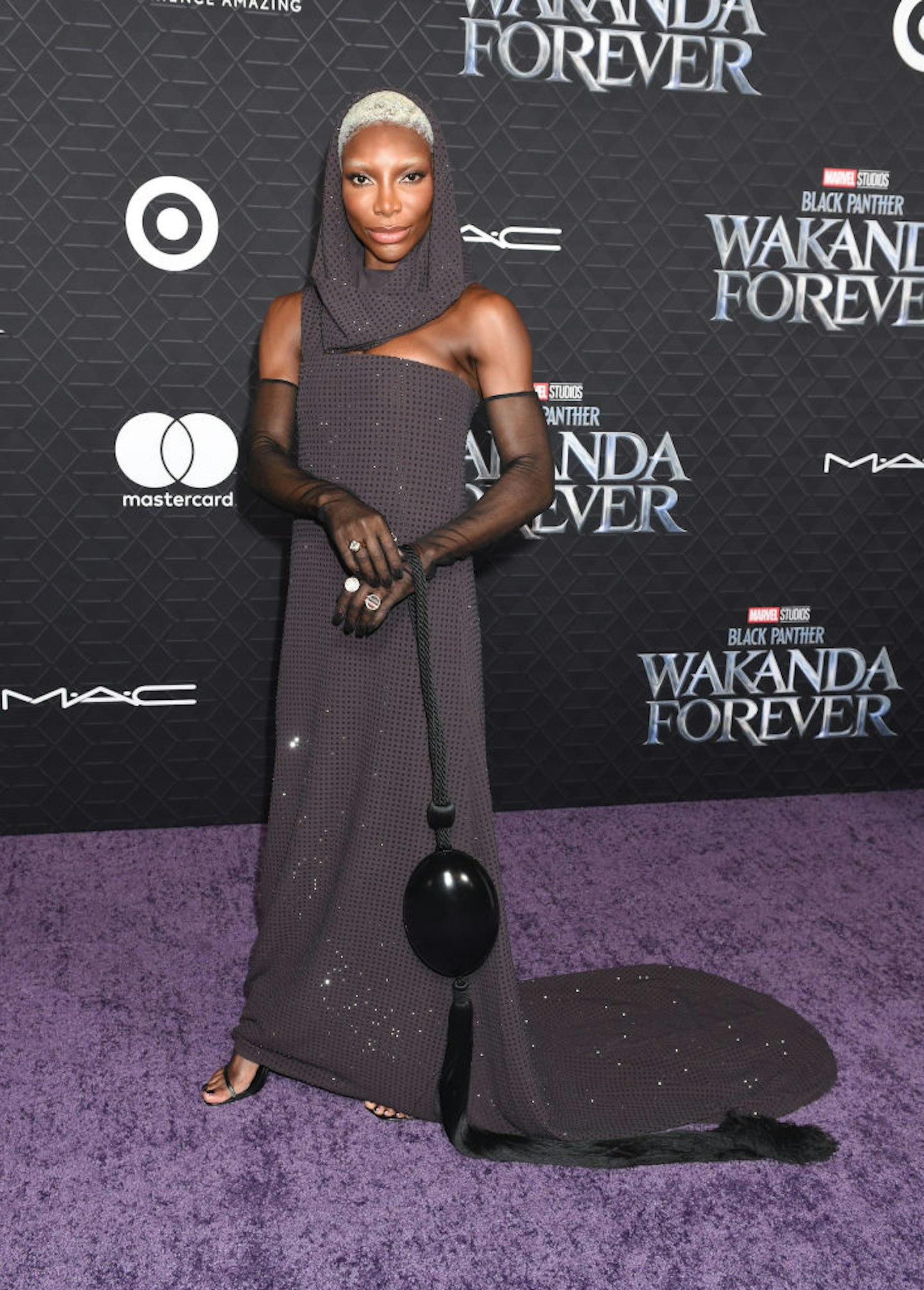 Michaela Coel hooded dress