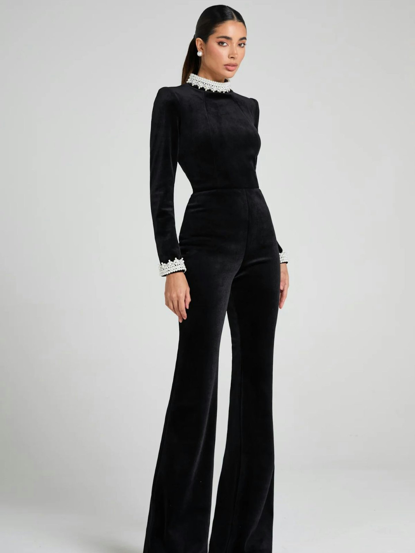 Nadine Merabi, Meghan Black Jumpsuit