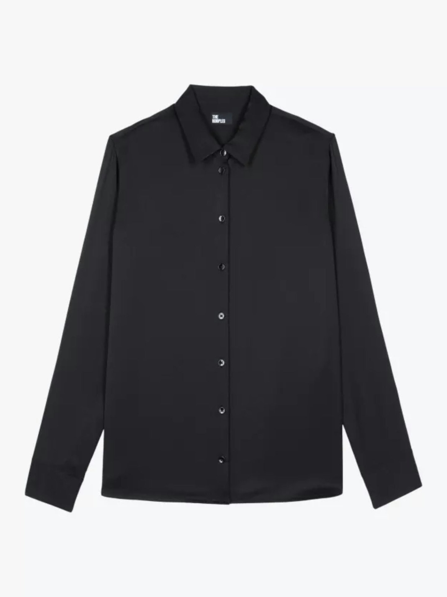 The Kooples, Collar Long-Sleeve Silk-Blend Shirt