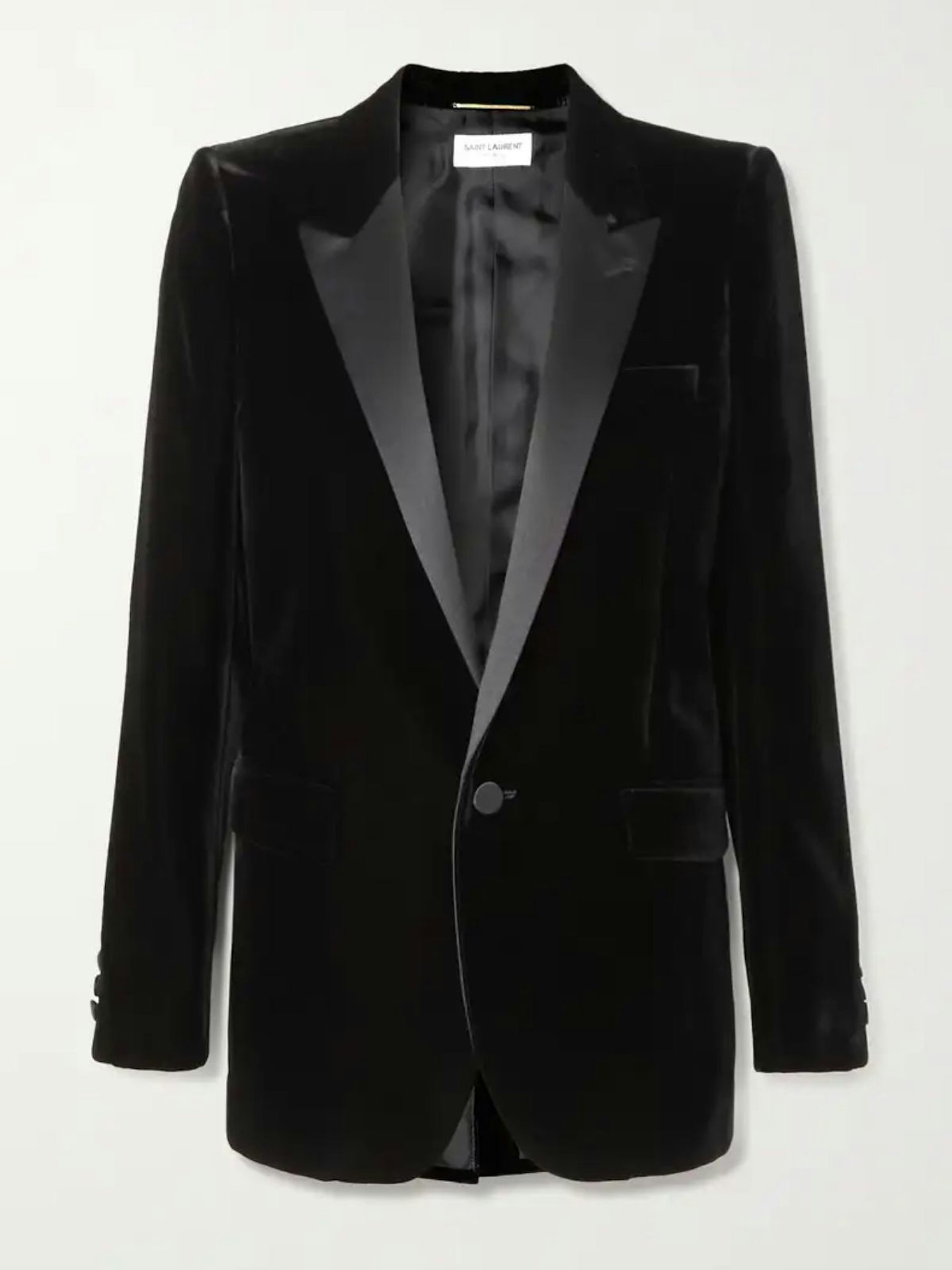 Saint Laurent, Satin-Trimmed Velvet Blazer