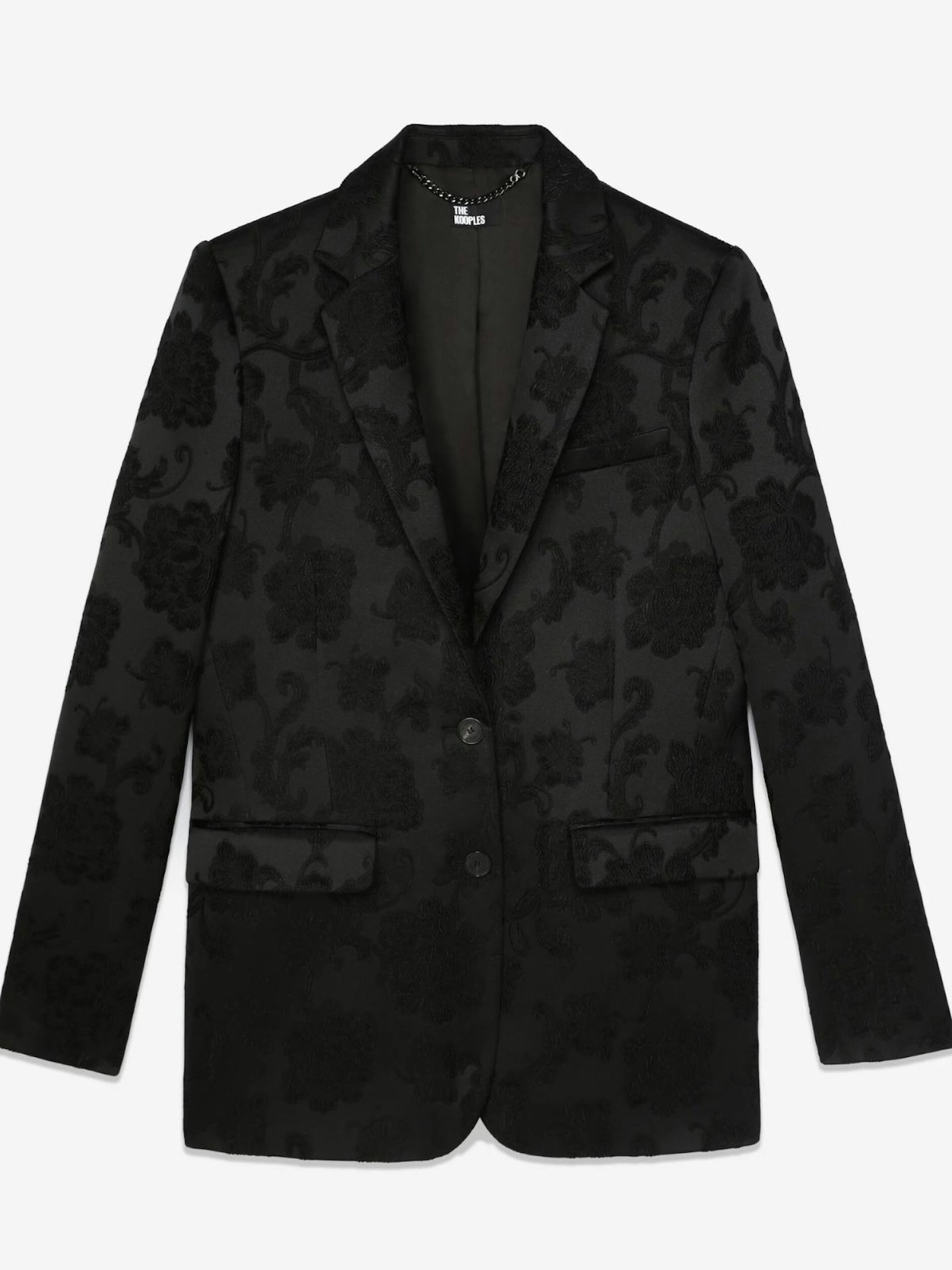 The Kooples, Black Floral Suit Jacket