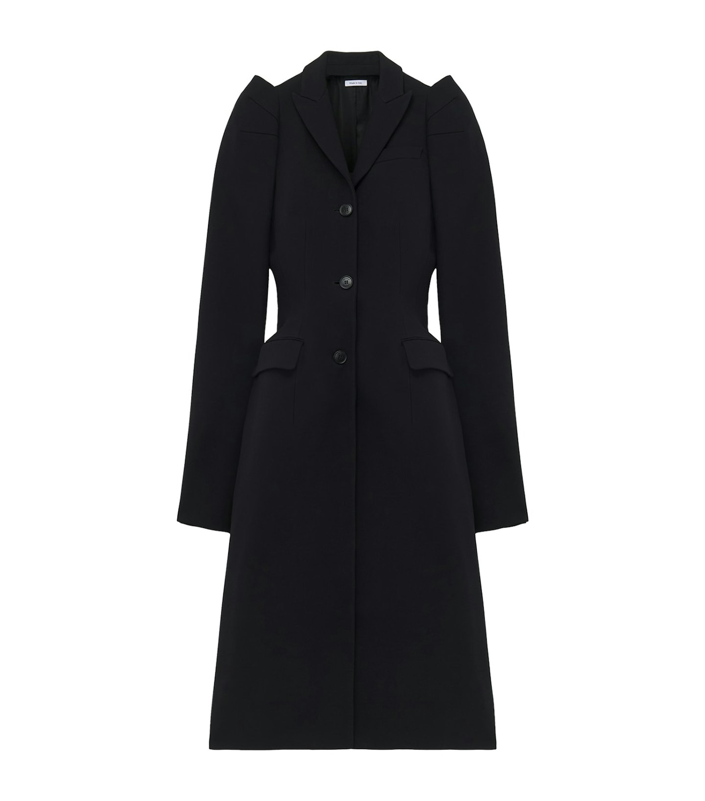 Alexander McQueen, Black Wool-Blend Structured Coat