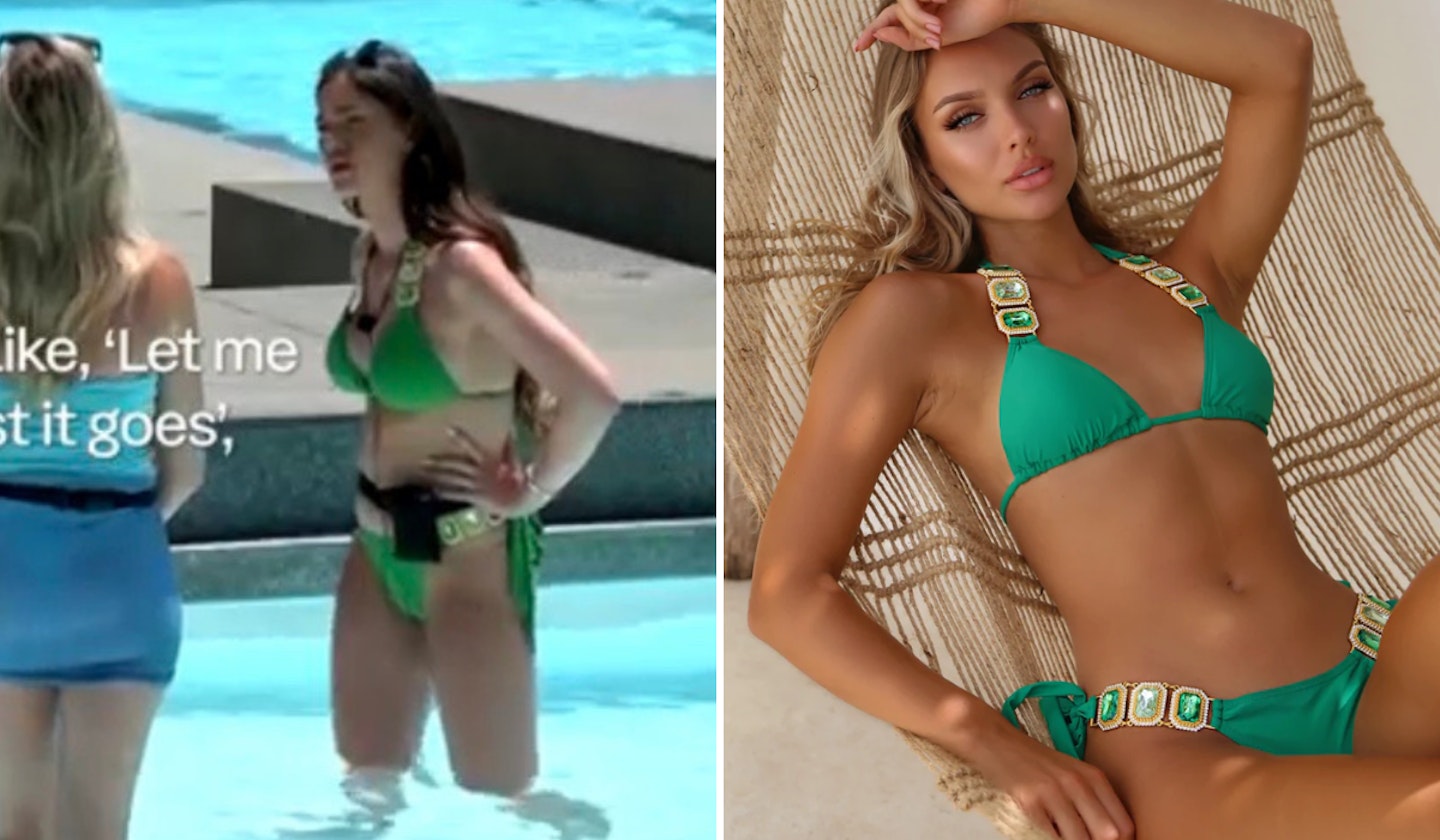 Anna-May Robey's green crystal bikini 