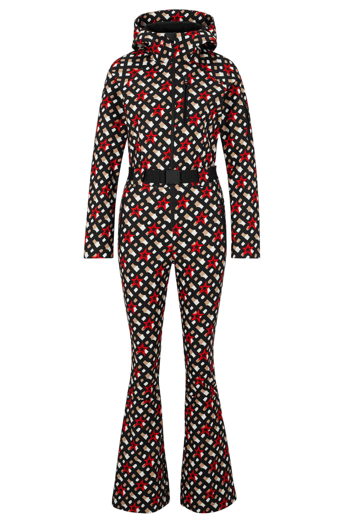 Hooded Ski Suit With Stars And Monograms