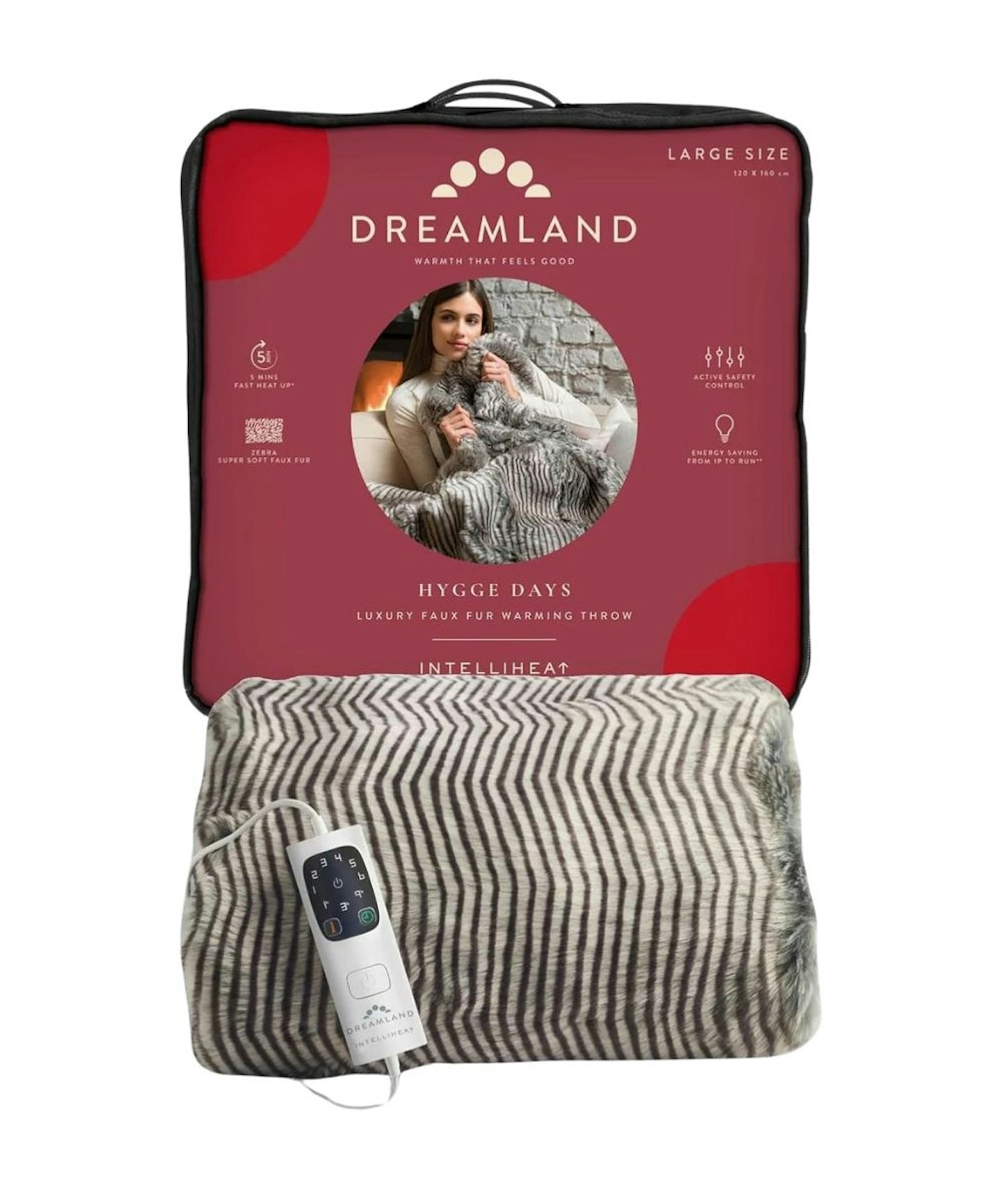 Dreamland, Zebra Print Faux Fur Throw