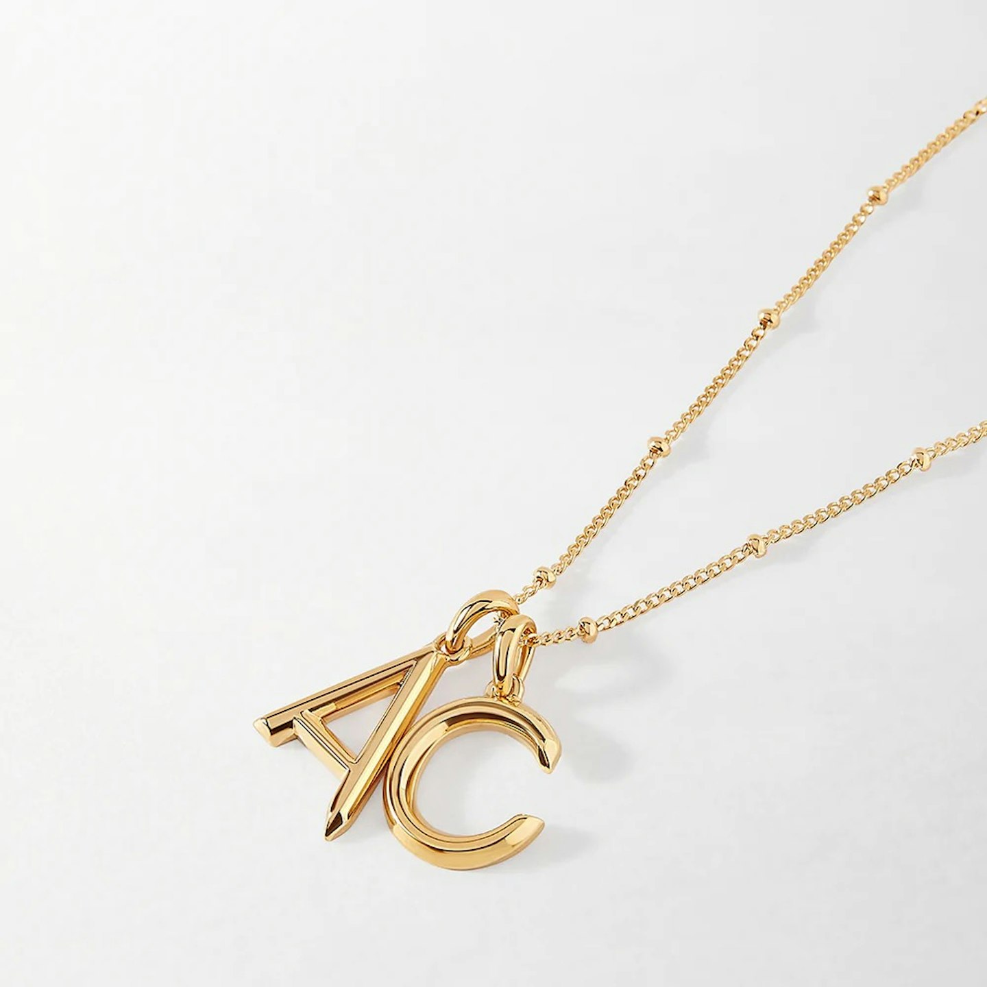 Edge Of Ember, Double Initial Necklace