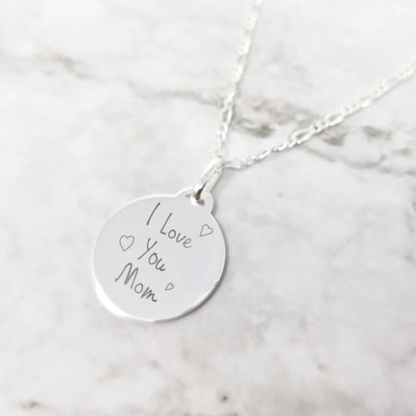 Harfi, 925 Sterling Silver Actual Kids Drawing Necklace