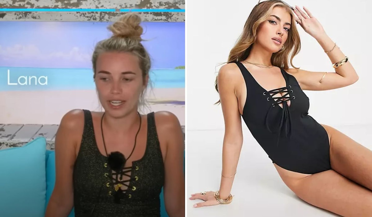 Lana Jenkins' Black Lace Up Swimsuit