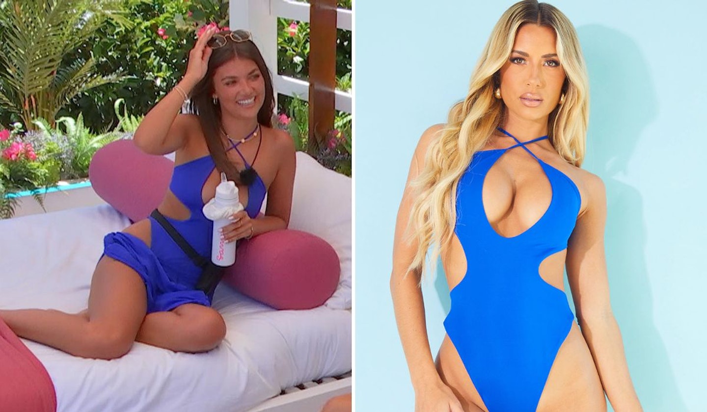 Samie Elishi's Blue Cut Out Swimsuit 