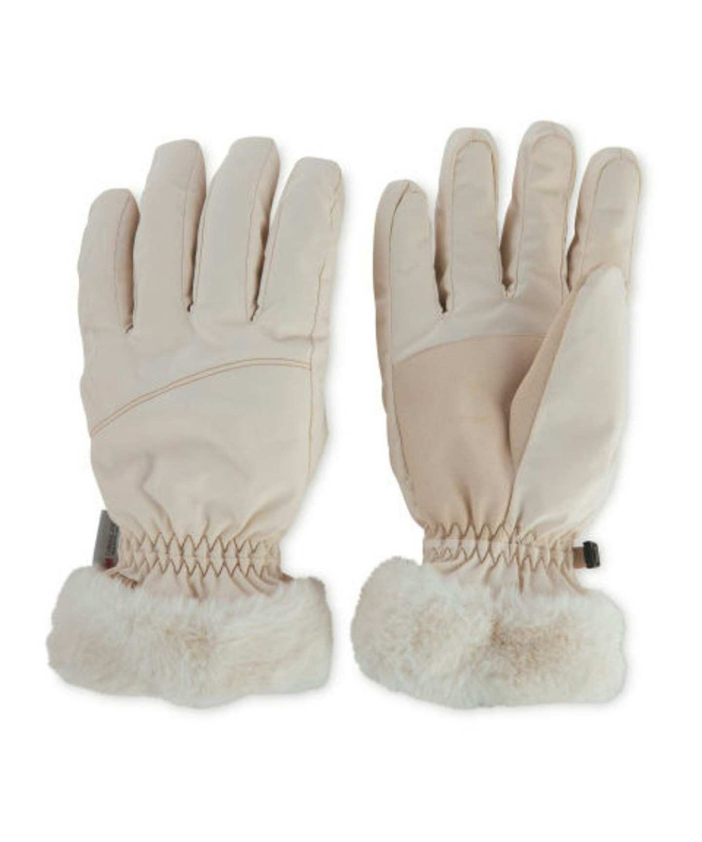 INOC Ladies' White Fur Ski Gloves