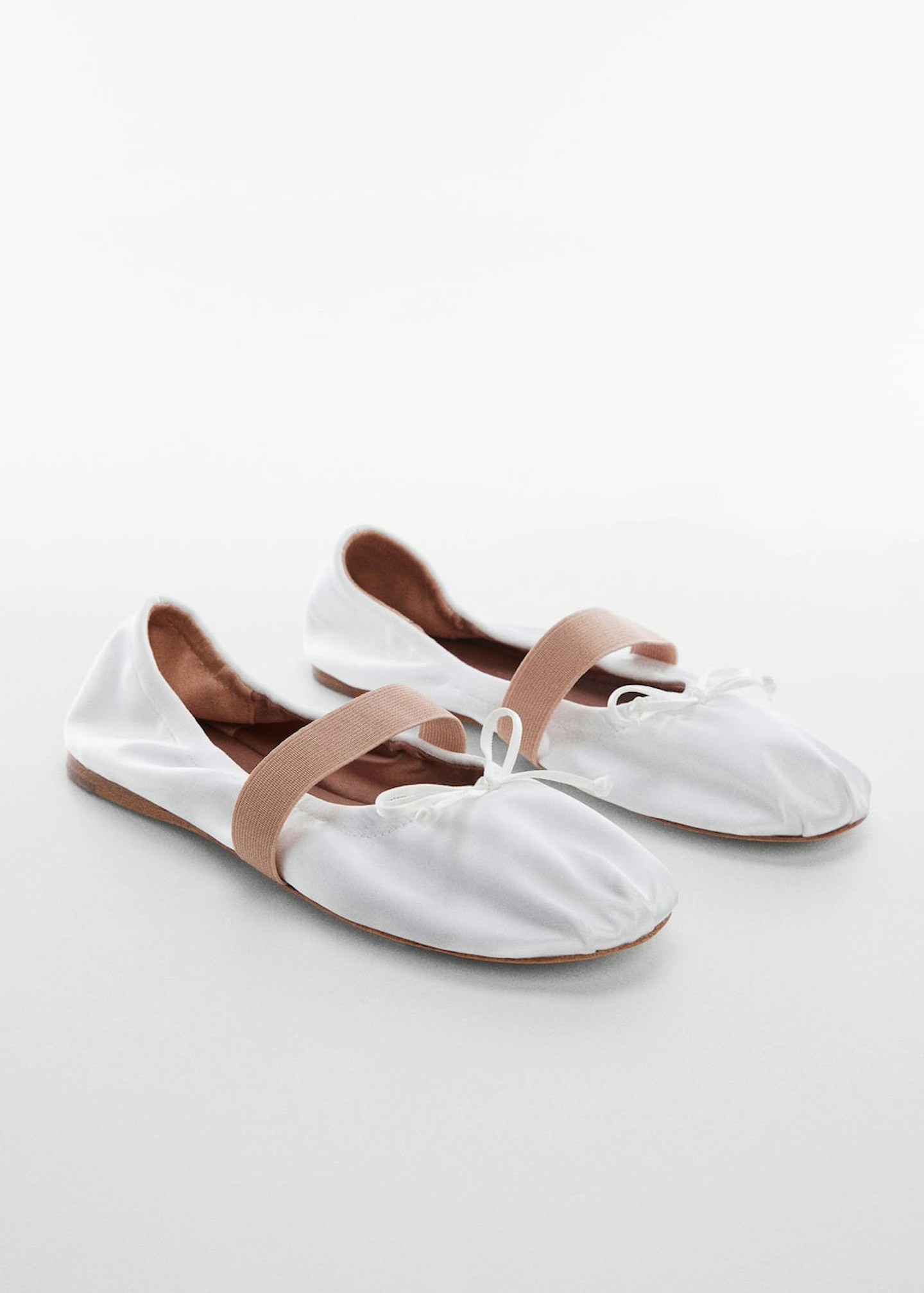 Mango, Elastic Satin Ballerina