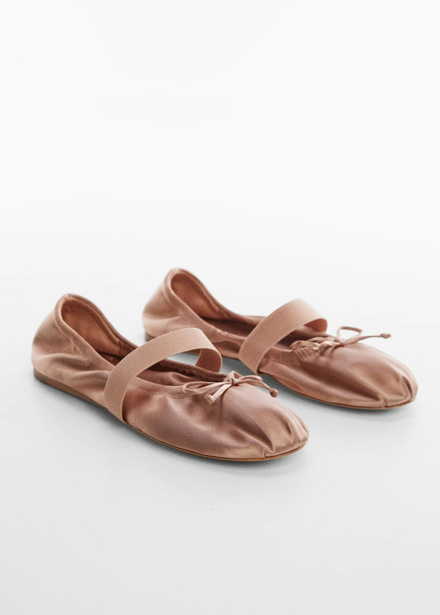 Mango, Elastic Satin Ballerina