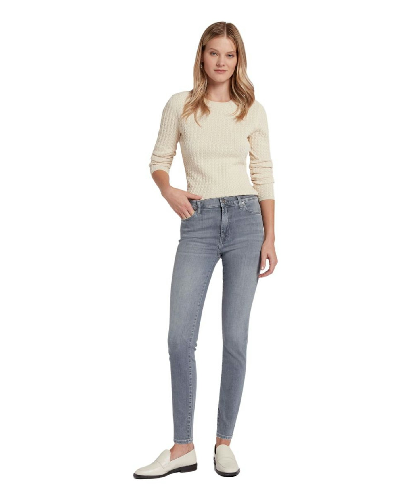 7 For All Mankind, Skinny Crop Slim Illusion Jeans