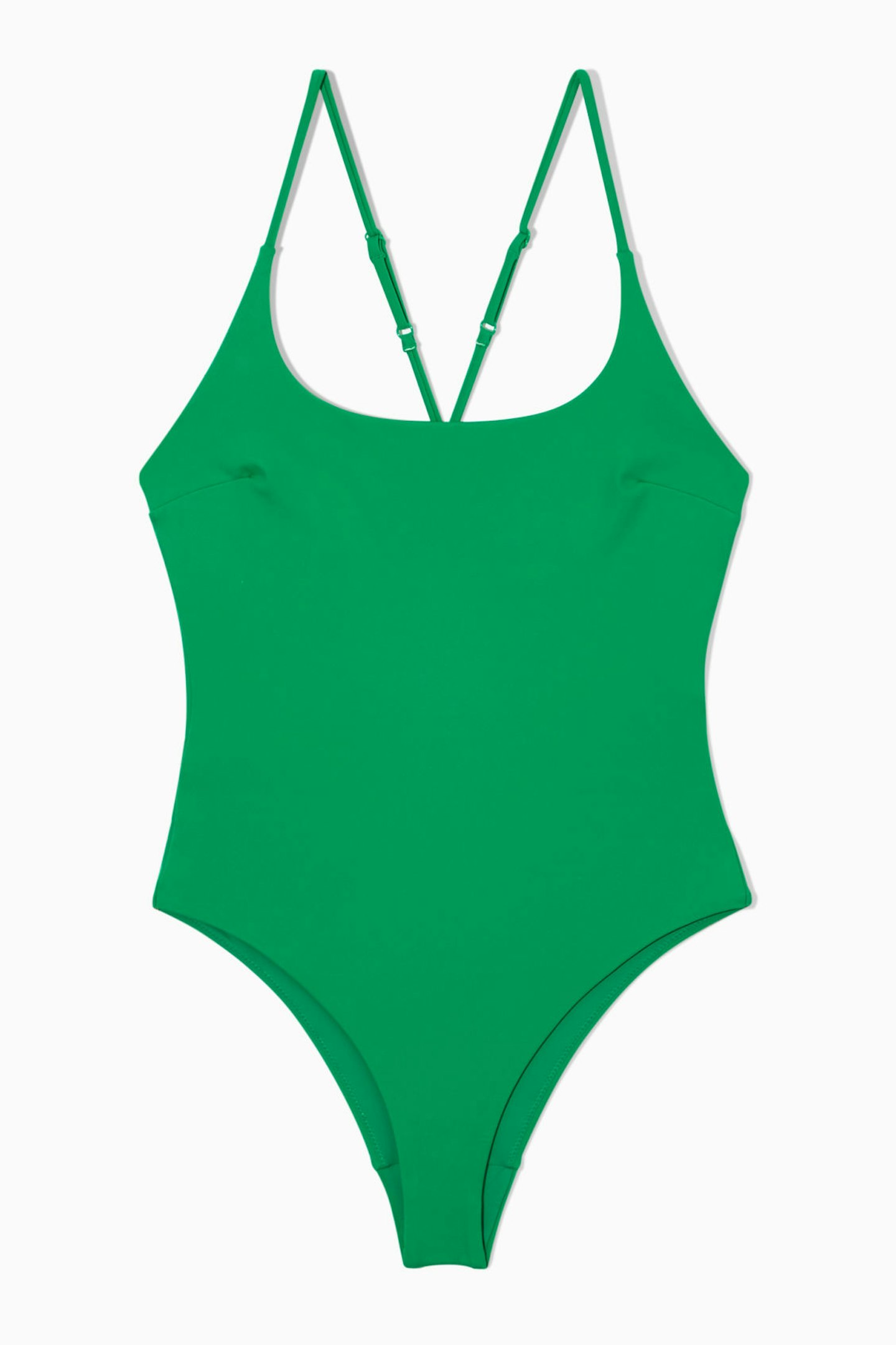 cos scoop back swimsuit green