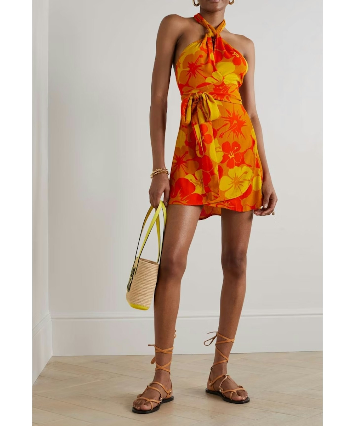 Faithfull The Brand, Odette Halterneck Mini Dress