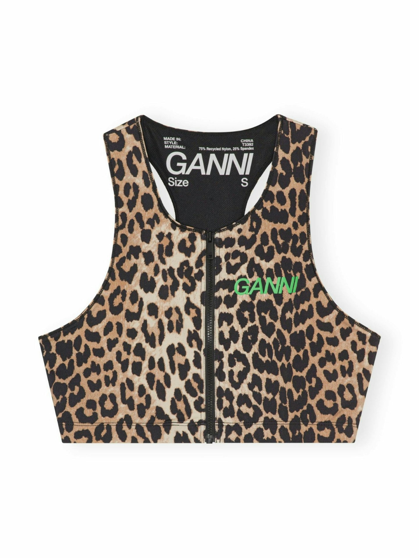 Ganni, Active Racerback Zipper Top