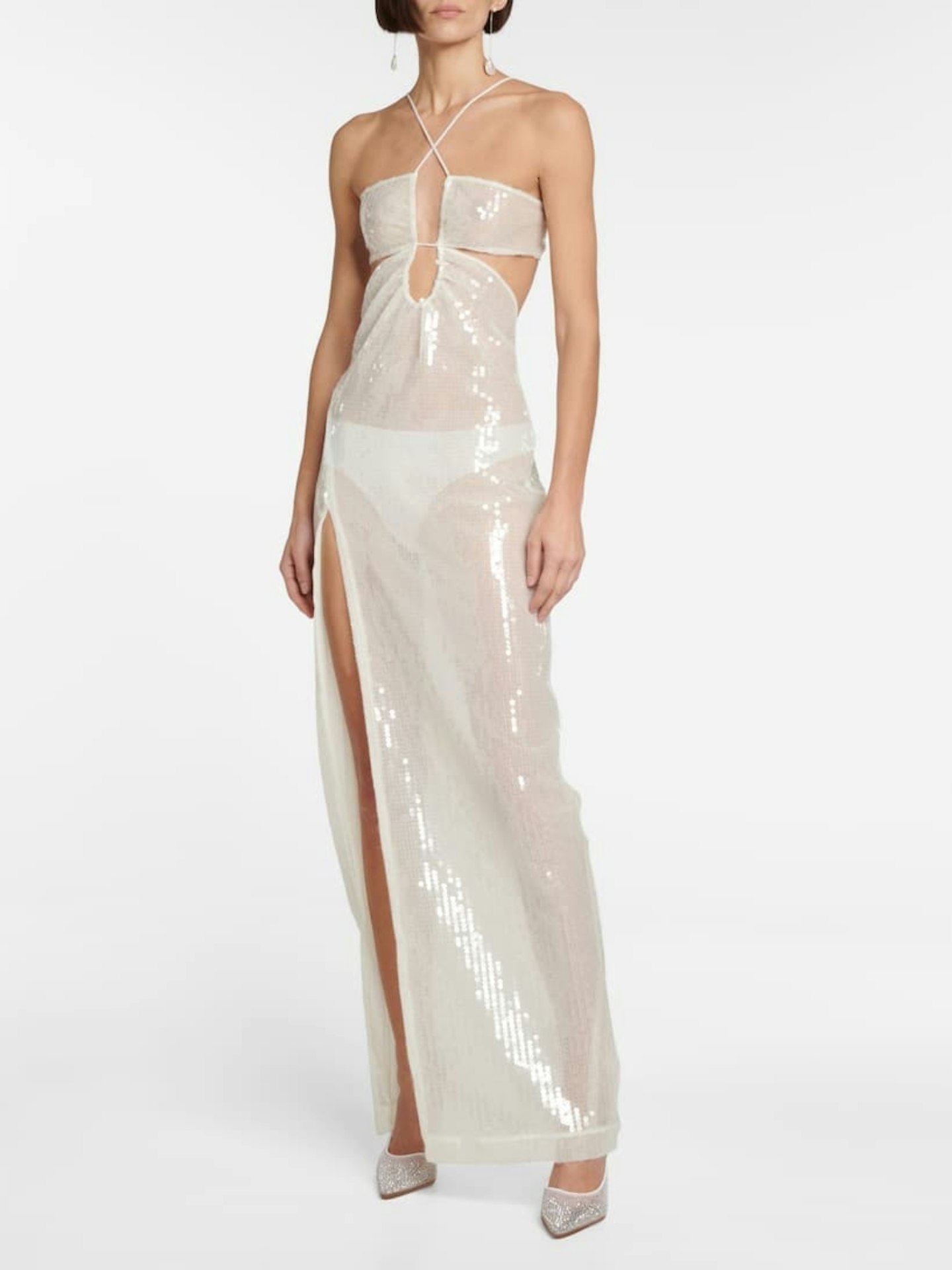 Nensi Dojaka, Bridal Sequined Tulle Gown