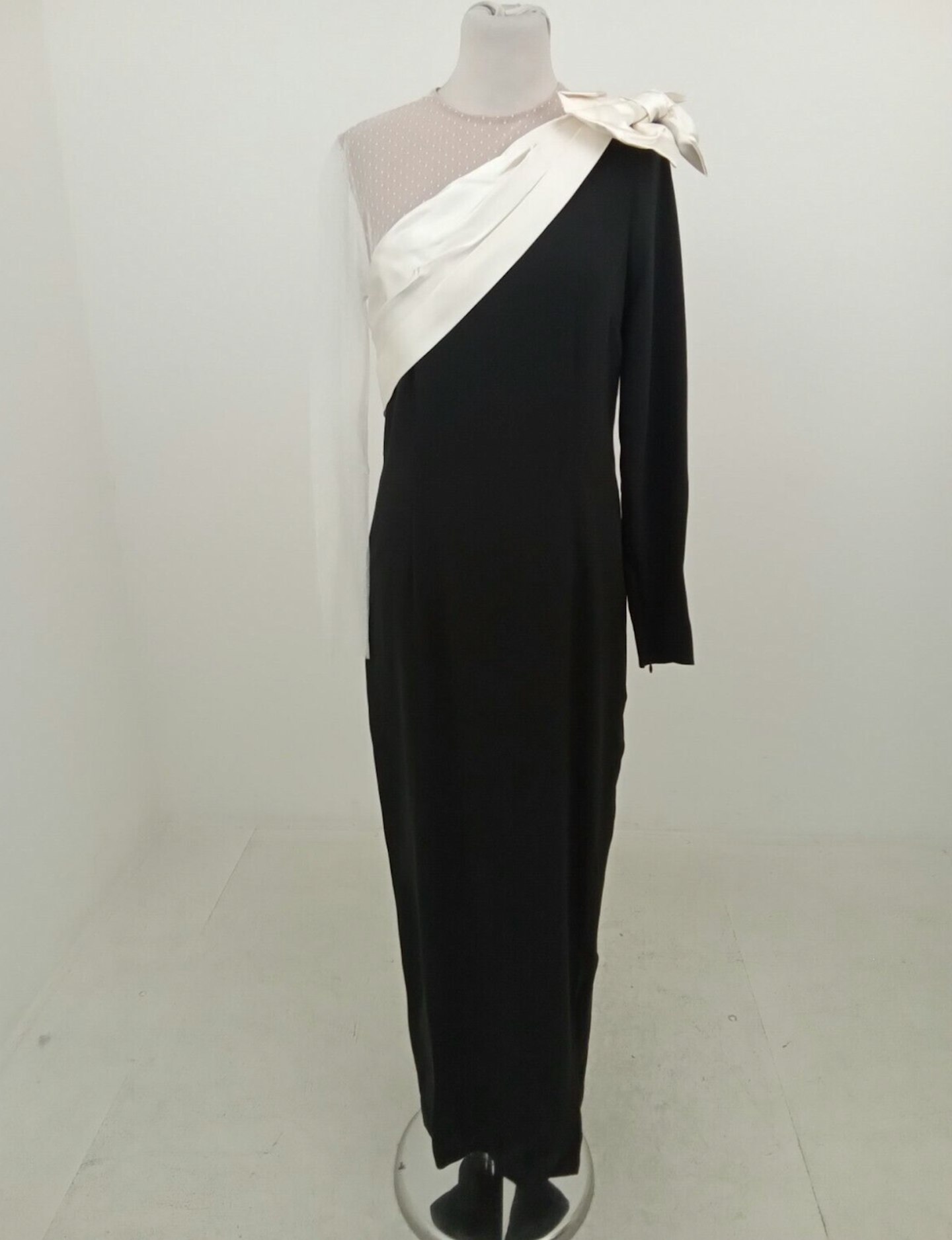 Alessandra Rich, Black & Ivory Maxi Size 14, Current Bid £9.50