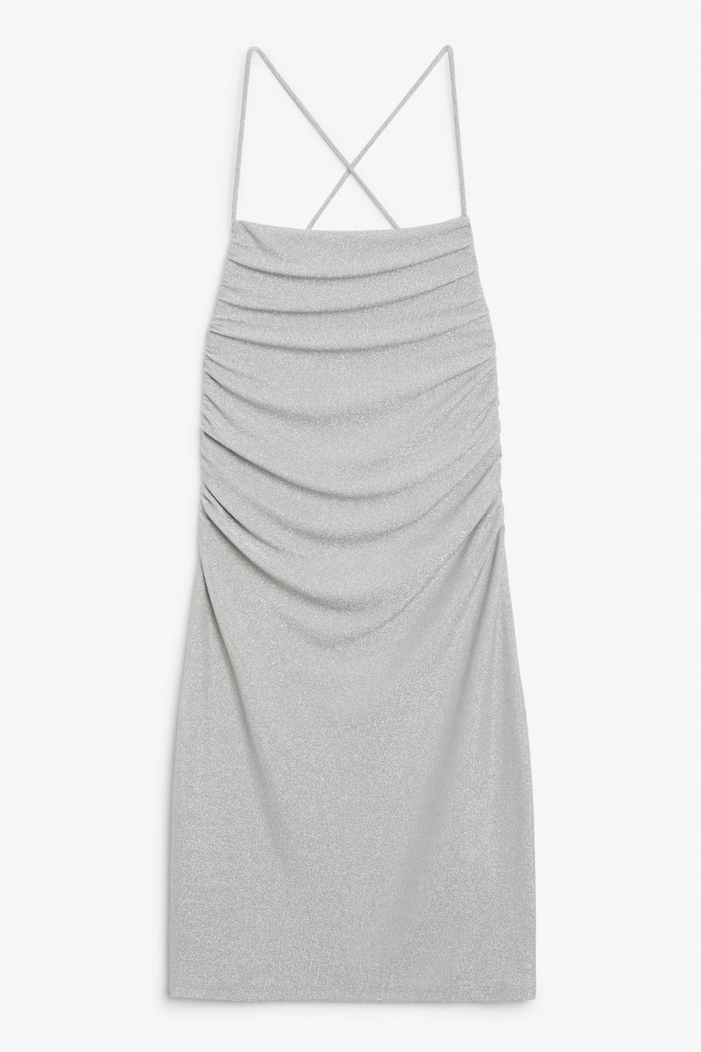 Monki, Silver Glitter Mini Dress