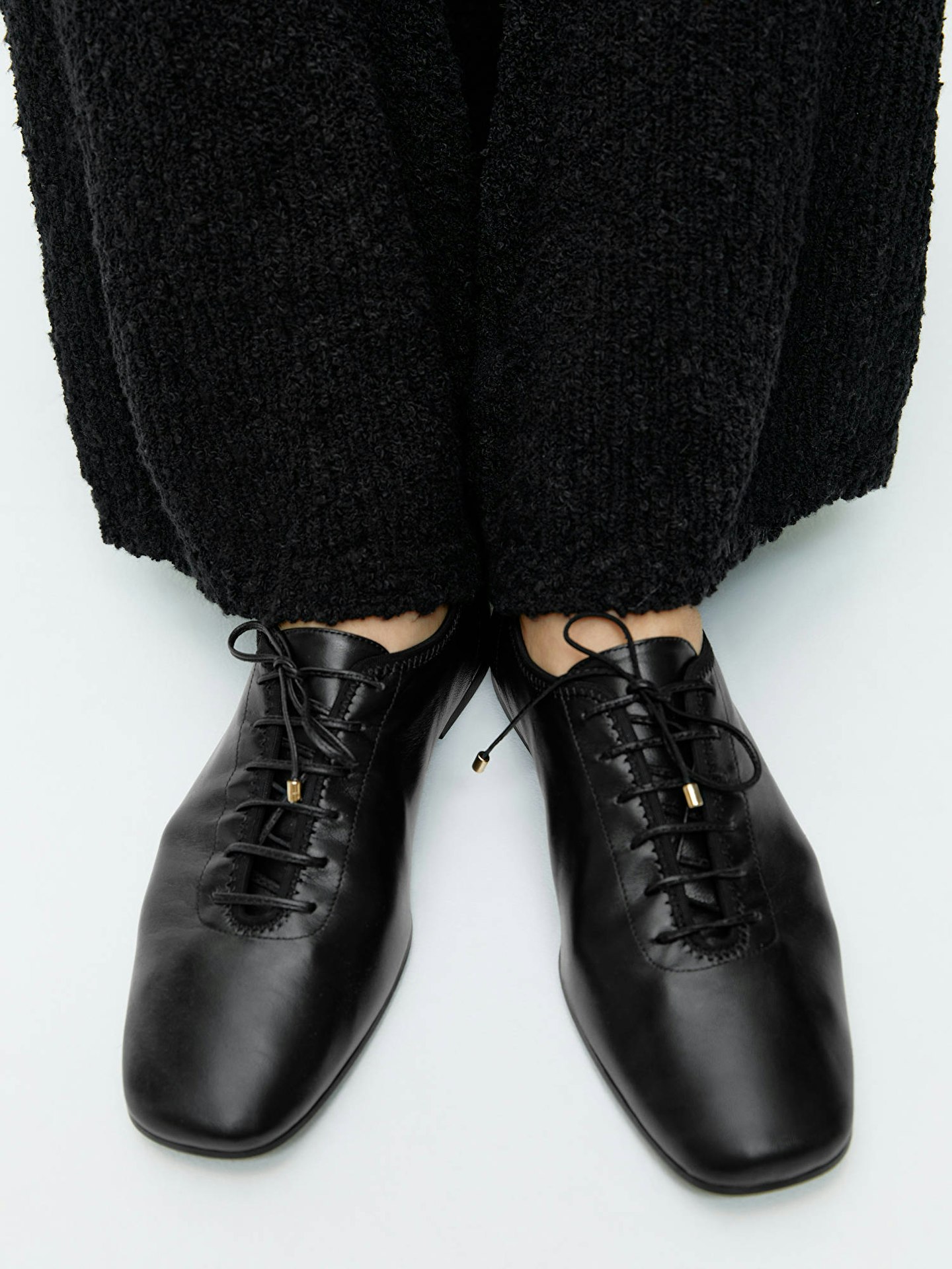 Lace-Up Derby Flats