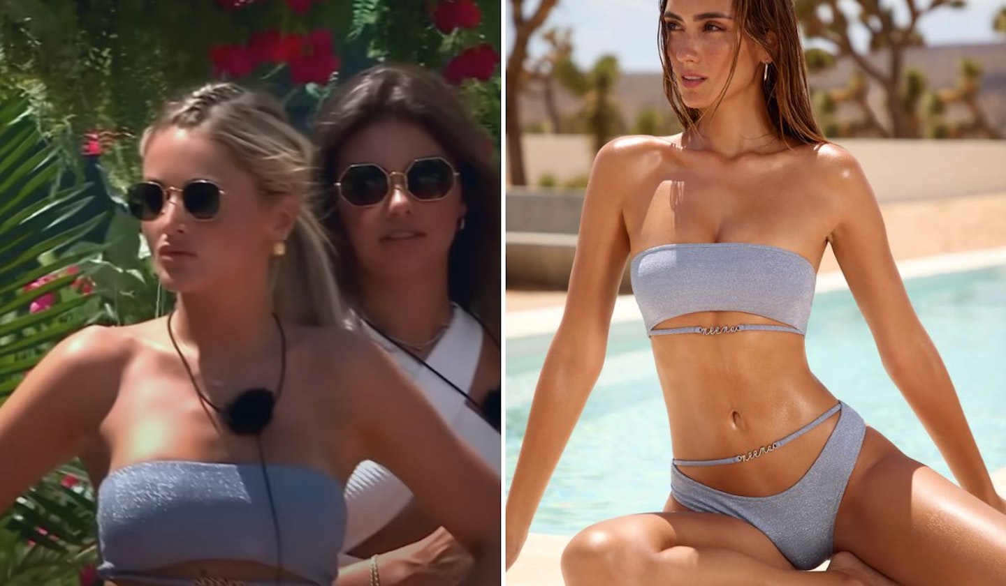 Claudia Fogarty's Blue Bandeau Bikini