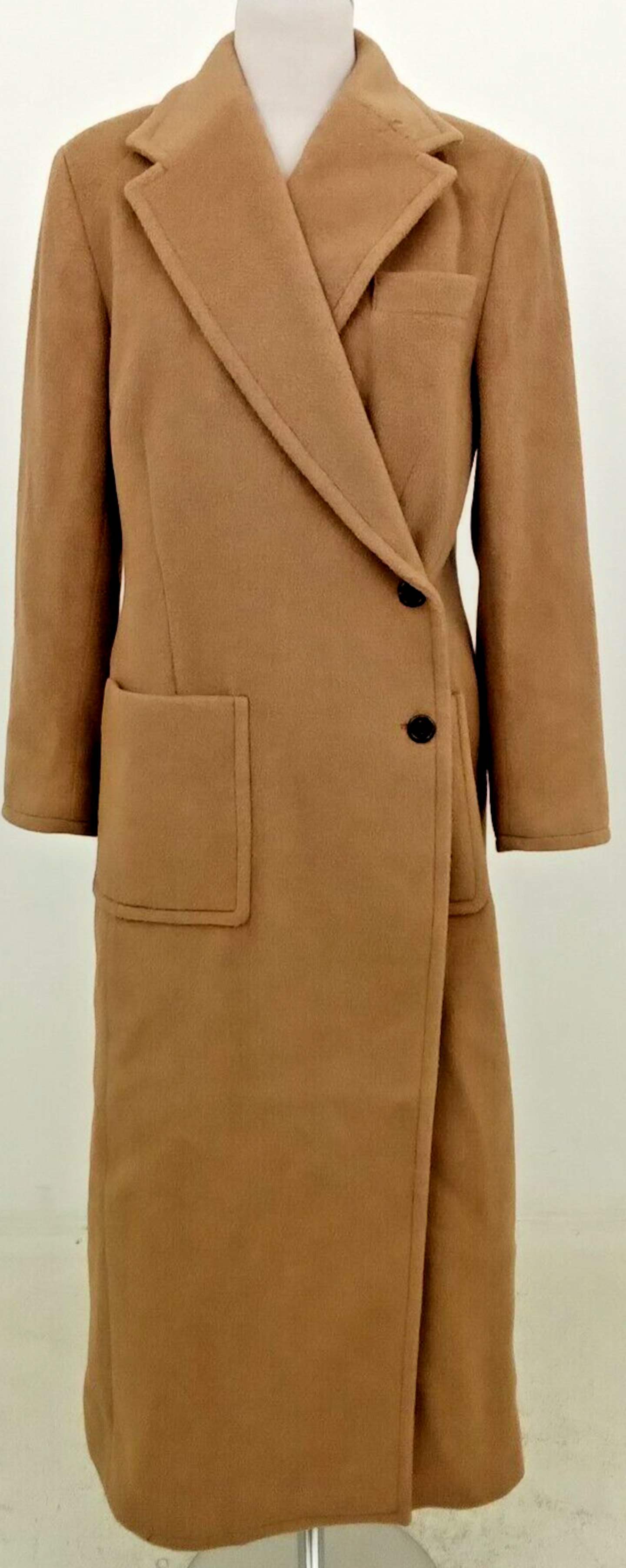 Dries Van Noten, Beige Camelhair Collar Coat Size M, Current Bid £46