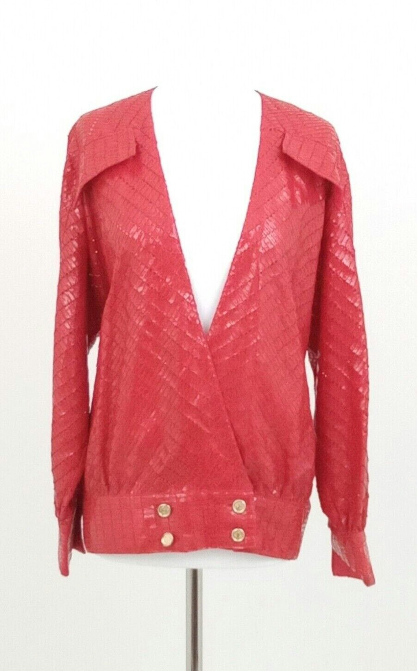 Frank Usher, Red Gold Buttons Jacket Size 36, Current Bid £7.99