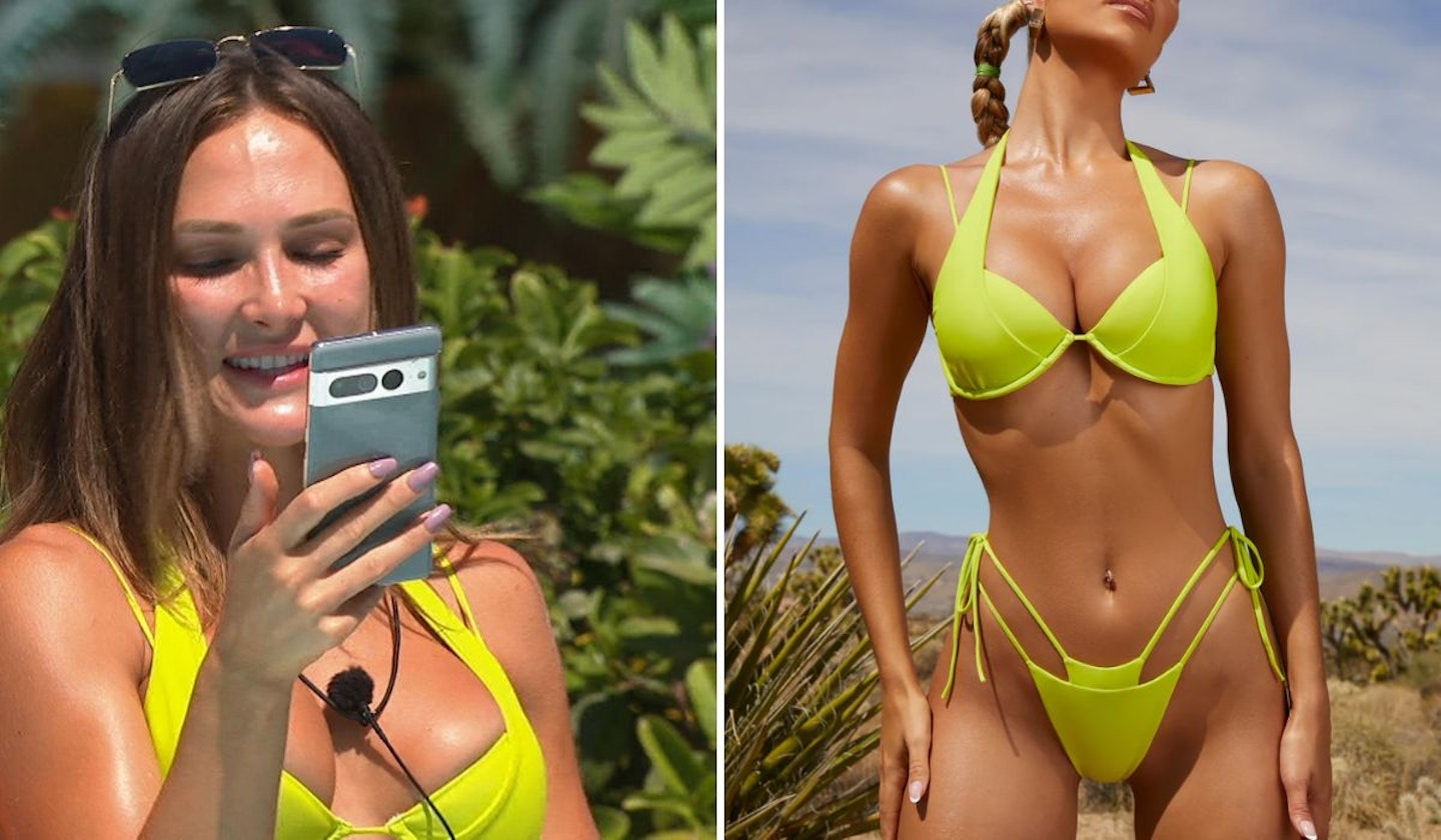 Jessie Wynter's Yellow Plunge Bikini