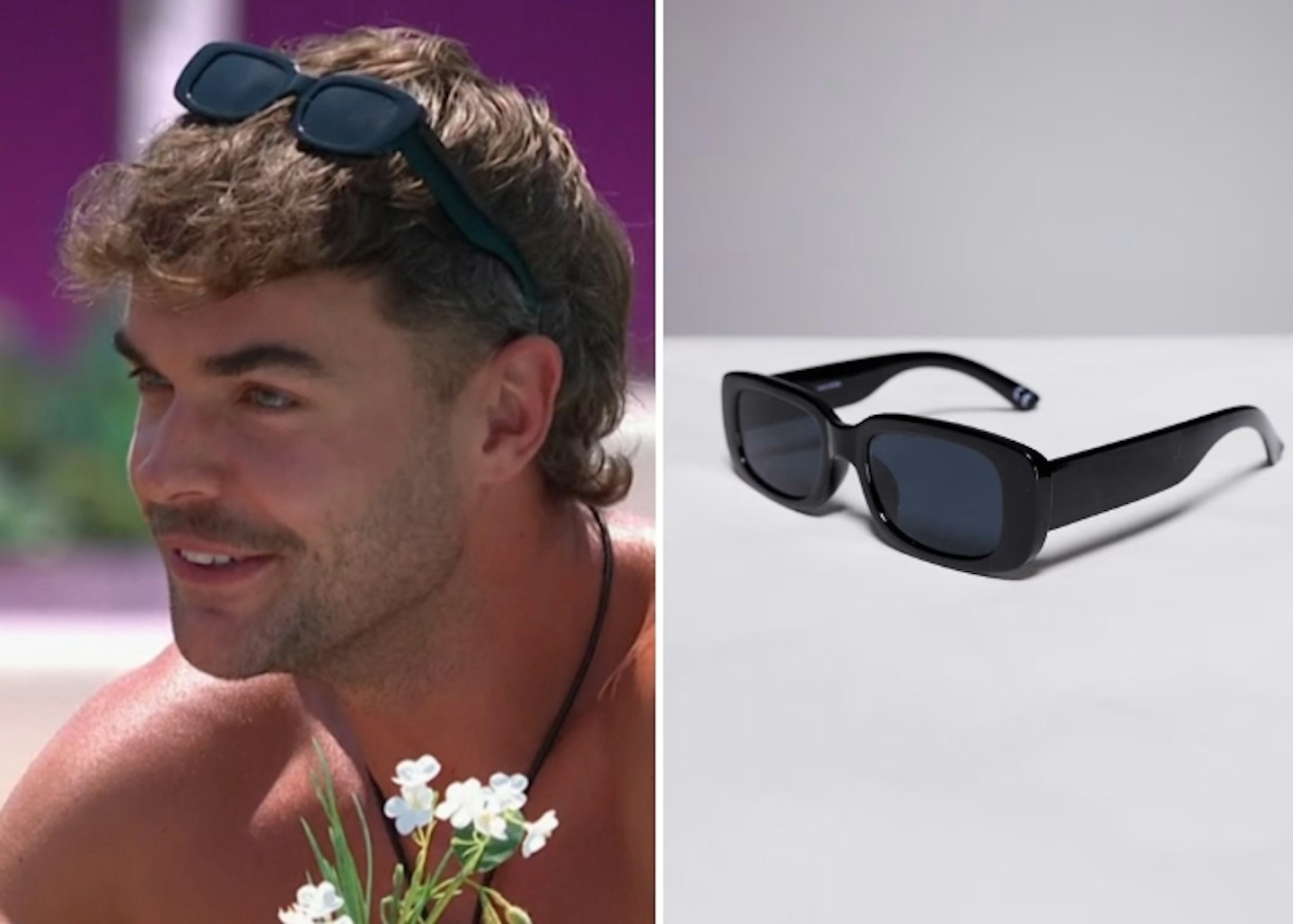 Harry Cooksley's Black Rectangular Sunglasses
