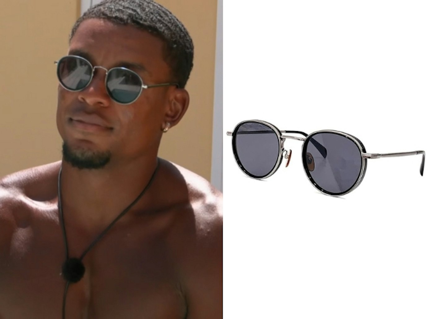 Cach Mercer's Silver Rounded Sunglasses