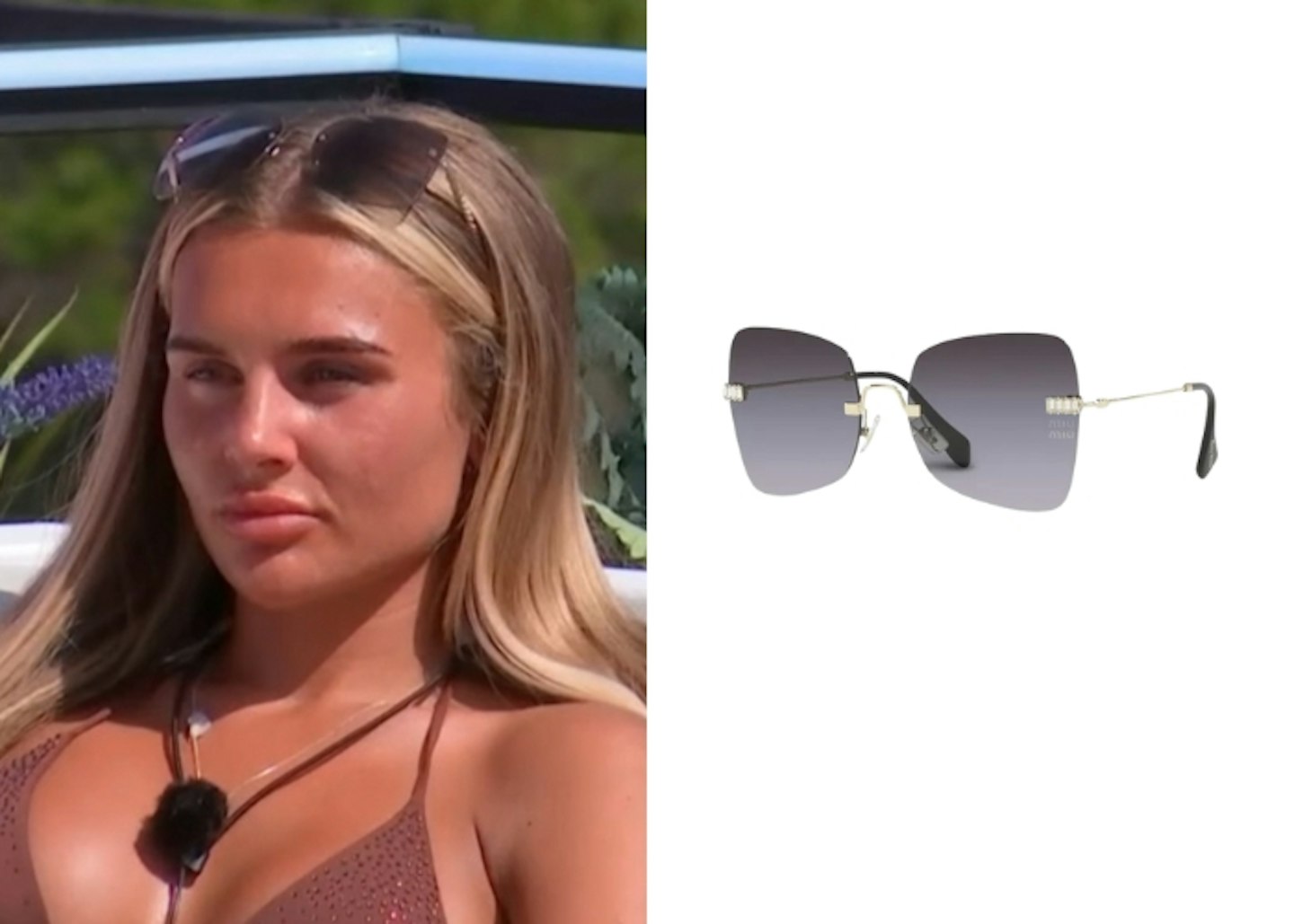 Poppy Harrison's Rimless Butterfly Sunglasses