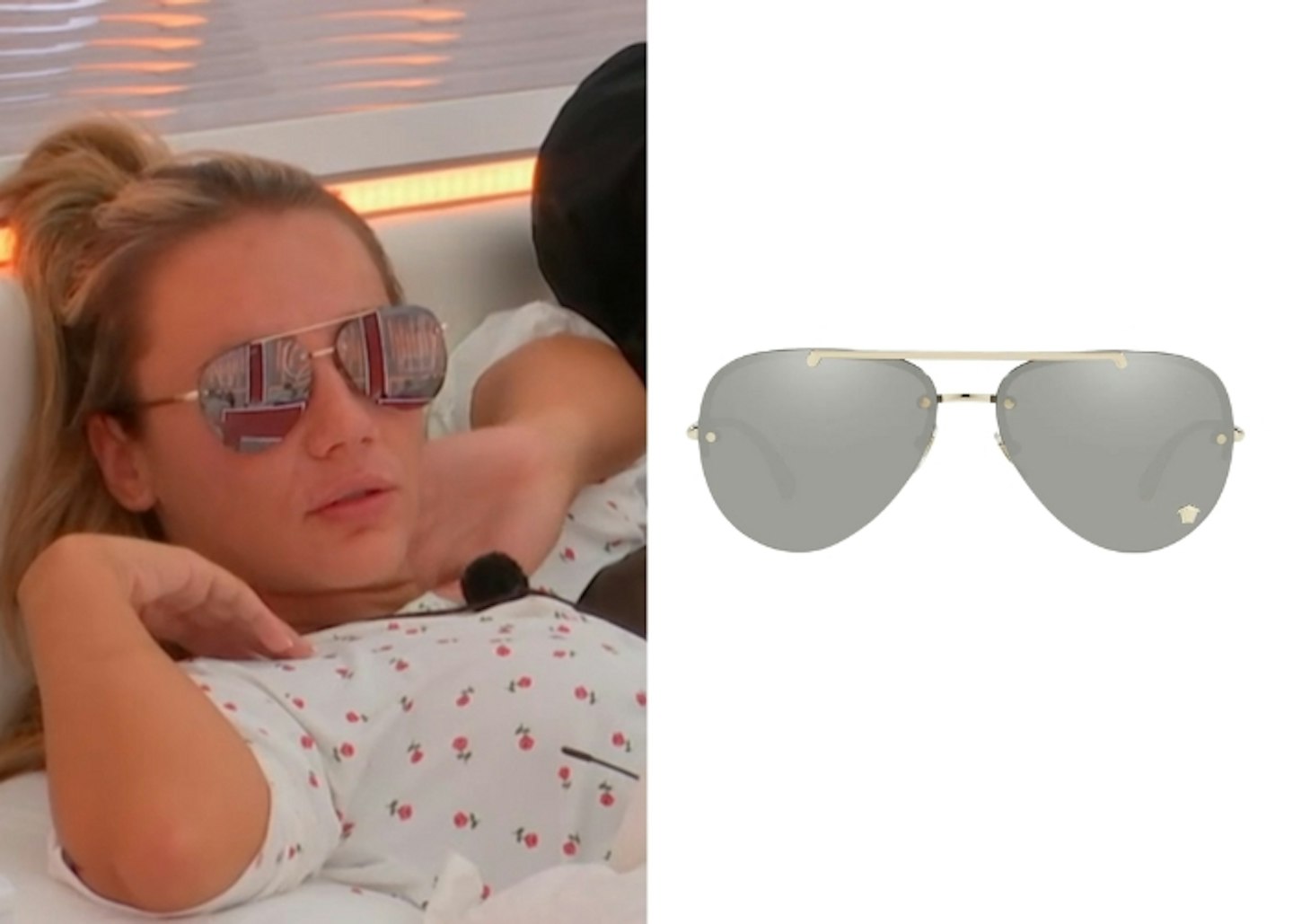 Meg Moore's Mirrored Aviator Sunglasses