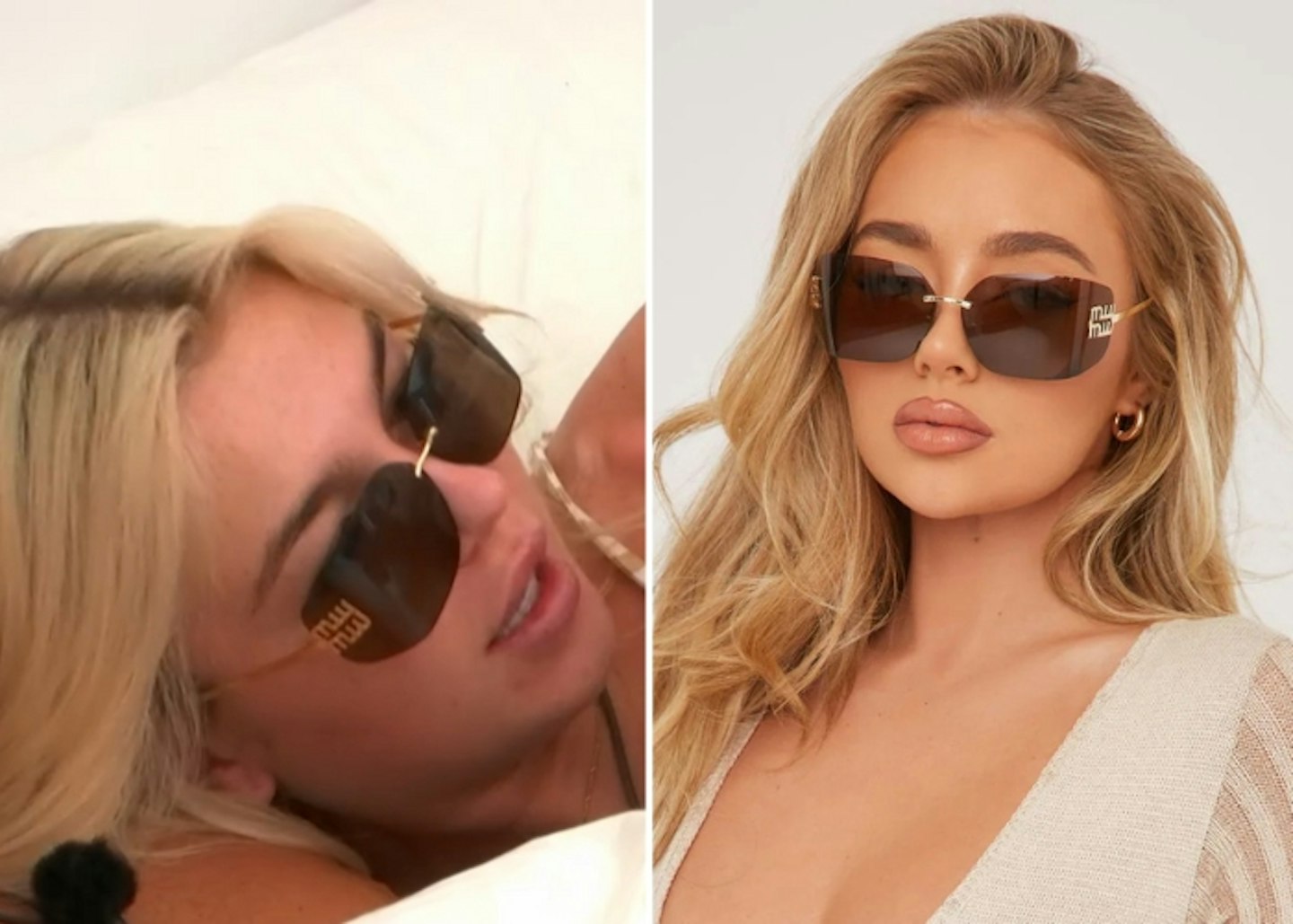 Lucy Quinn's EGO Rimless Sunglasses