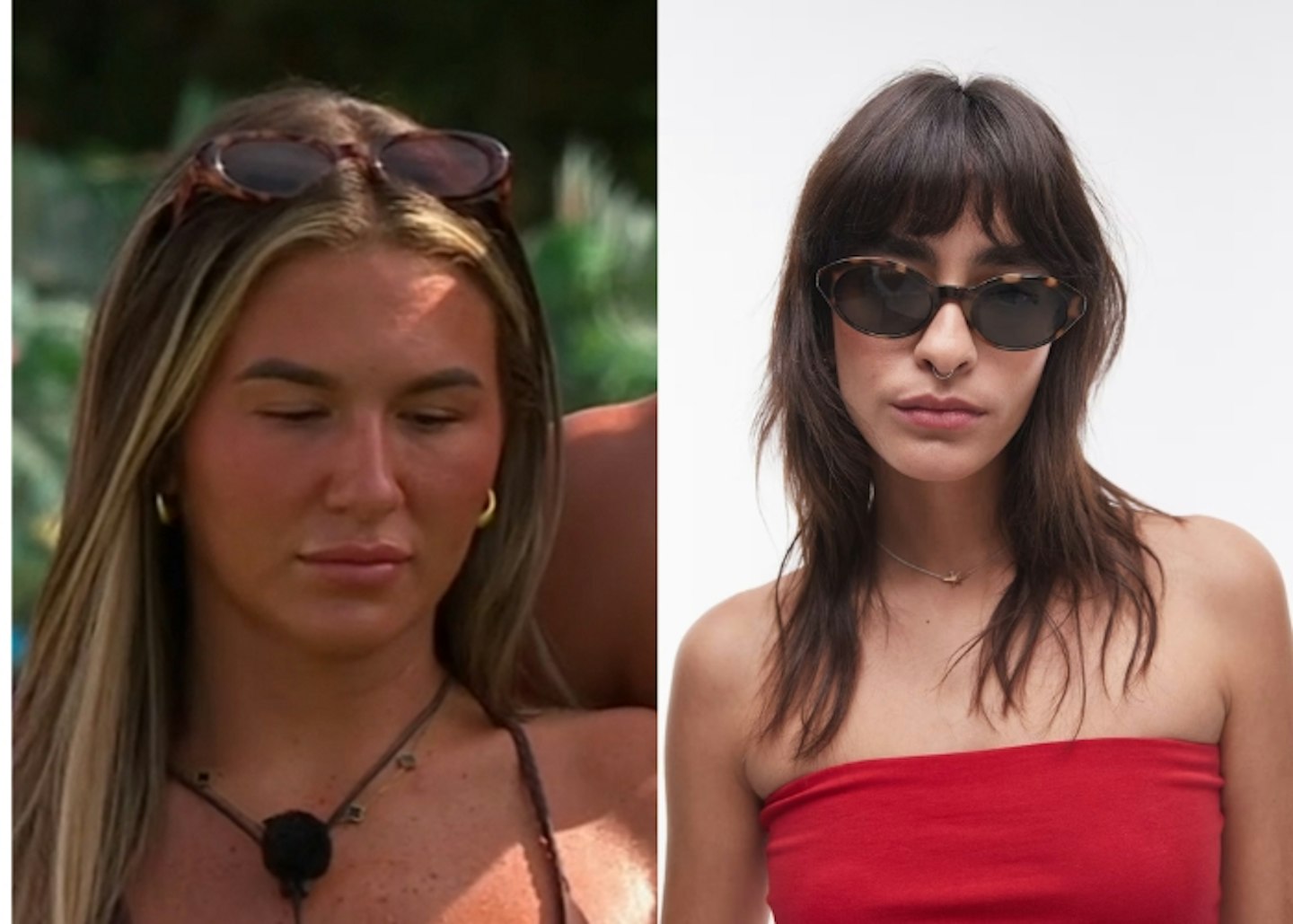 Angel Swift's Brown Thin Oval Tortoiseshell Sunglasses
