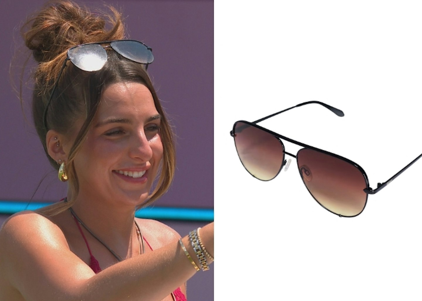 Toni Laites' Quay Aviator Sunglasses