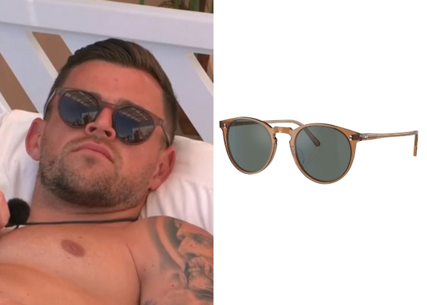 Giorgio Russo's Brown Acetate Round Sunglasses