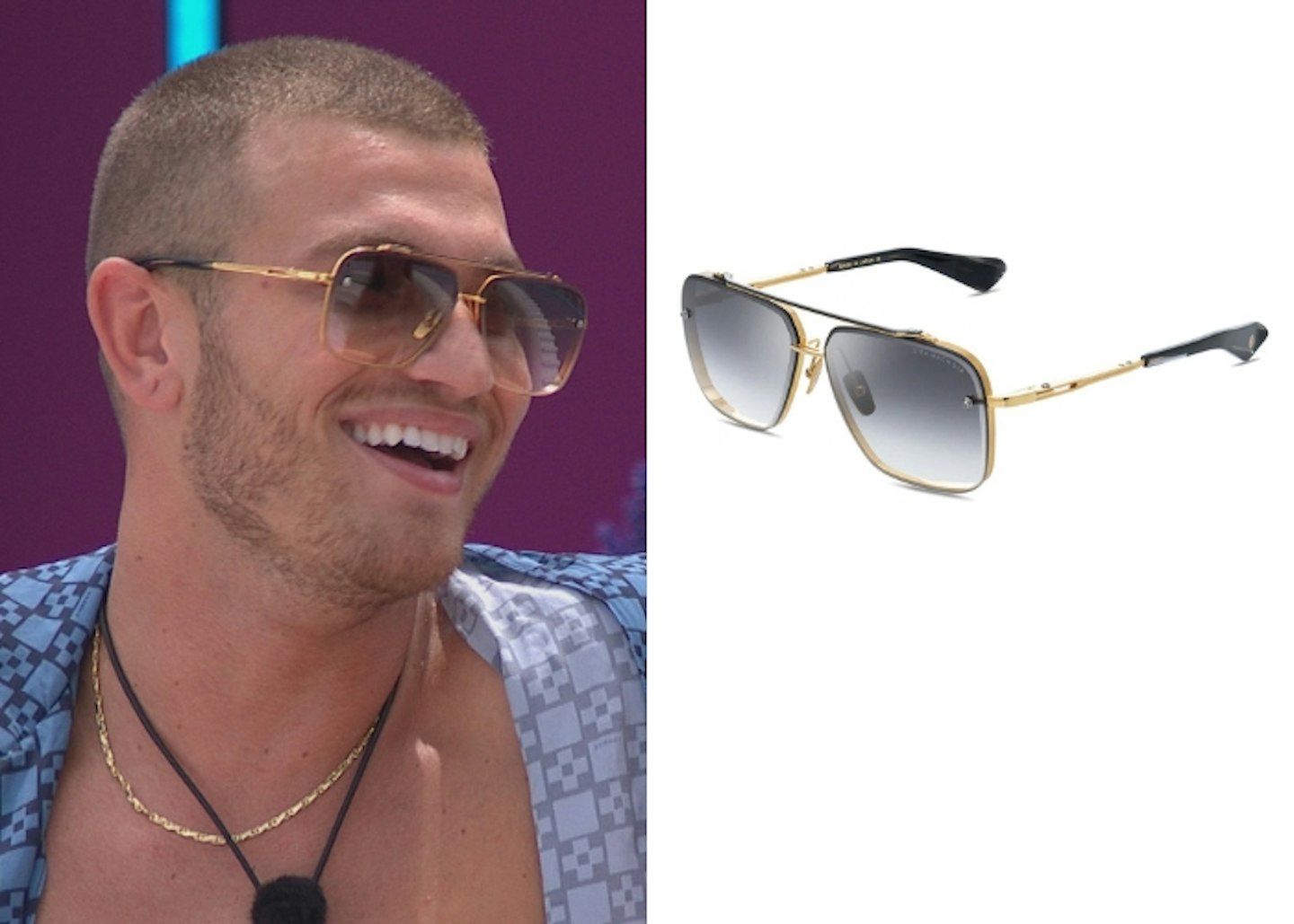 Blu Chegini's Studded Aviator Sunglasses