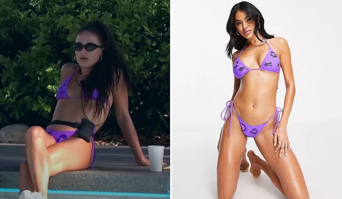 Olivia Hawkins' Purple Leopard Print Bikini