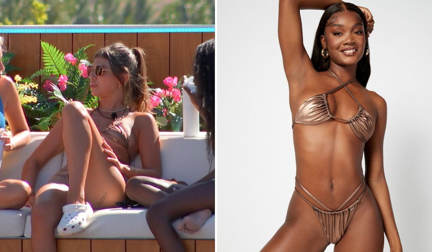 Samie Elishi's Bronze Strappy Bikini 