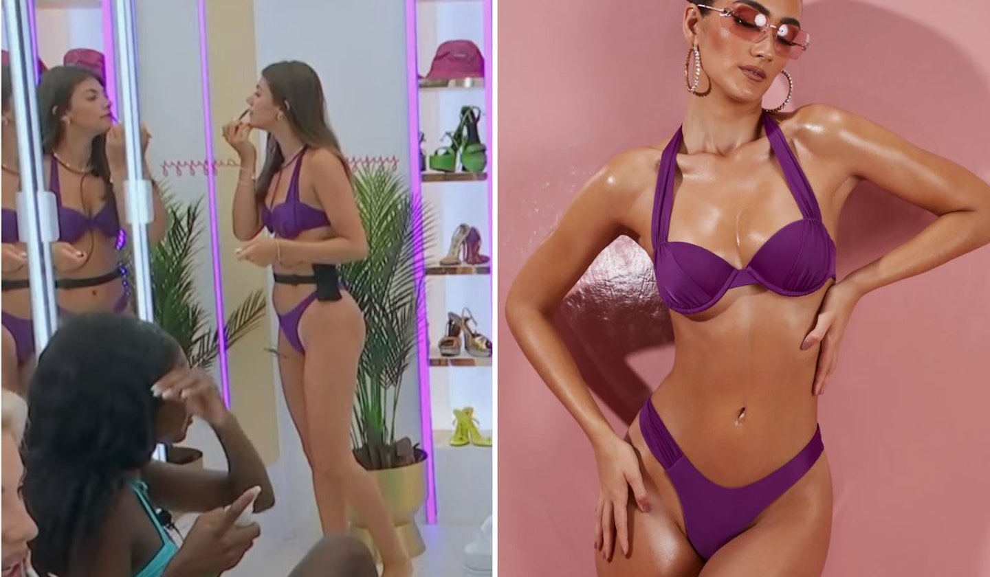 Samie Elishi's Purple Gathered Bikini 