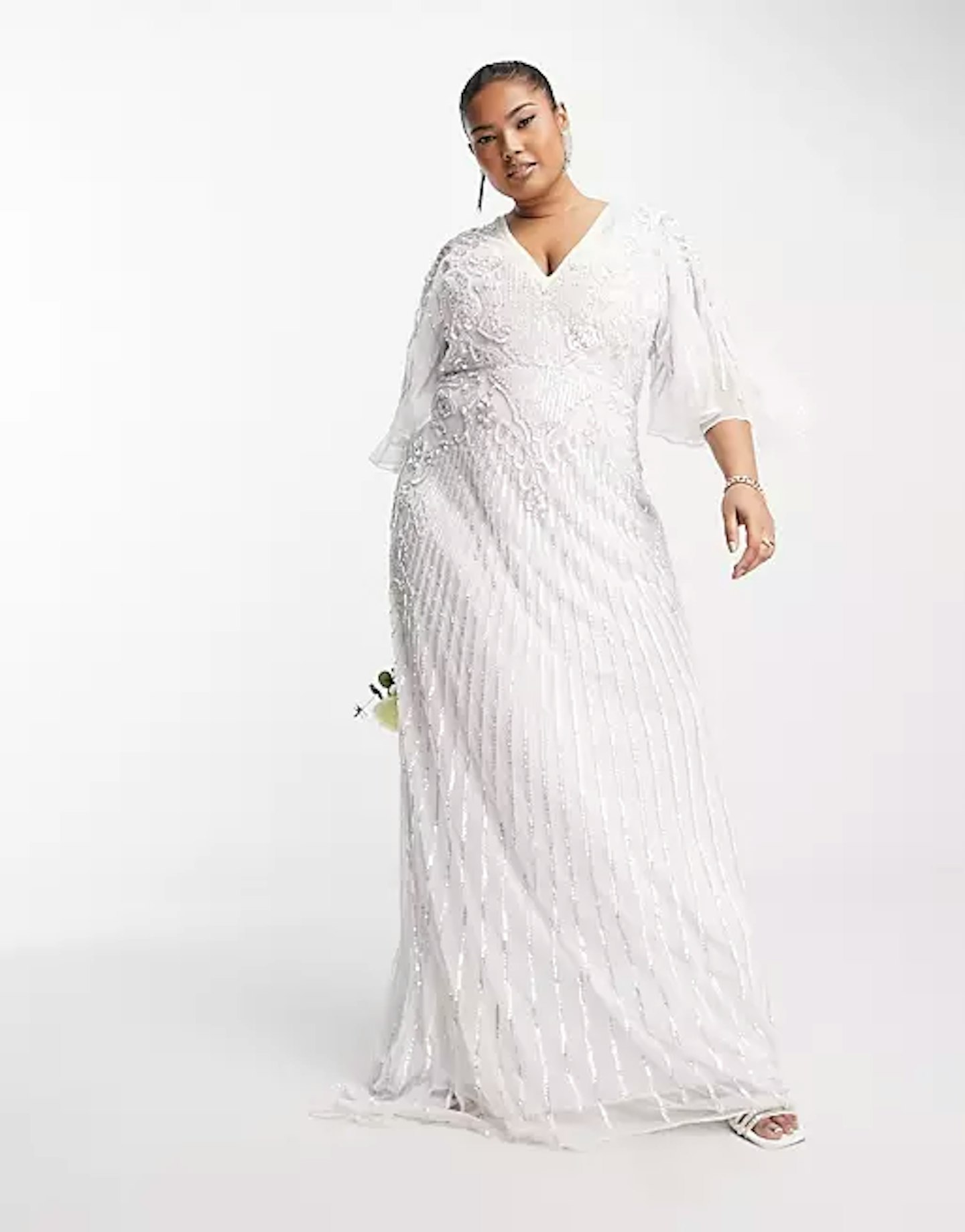 ASOS Edition Eliza Flutter Sleeve Wedding Dress